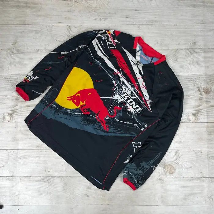 Red Bull Kini Motocross Jersey Moto Racing Shirt Long Sleeve