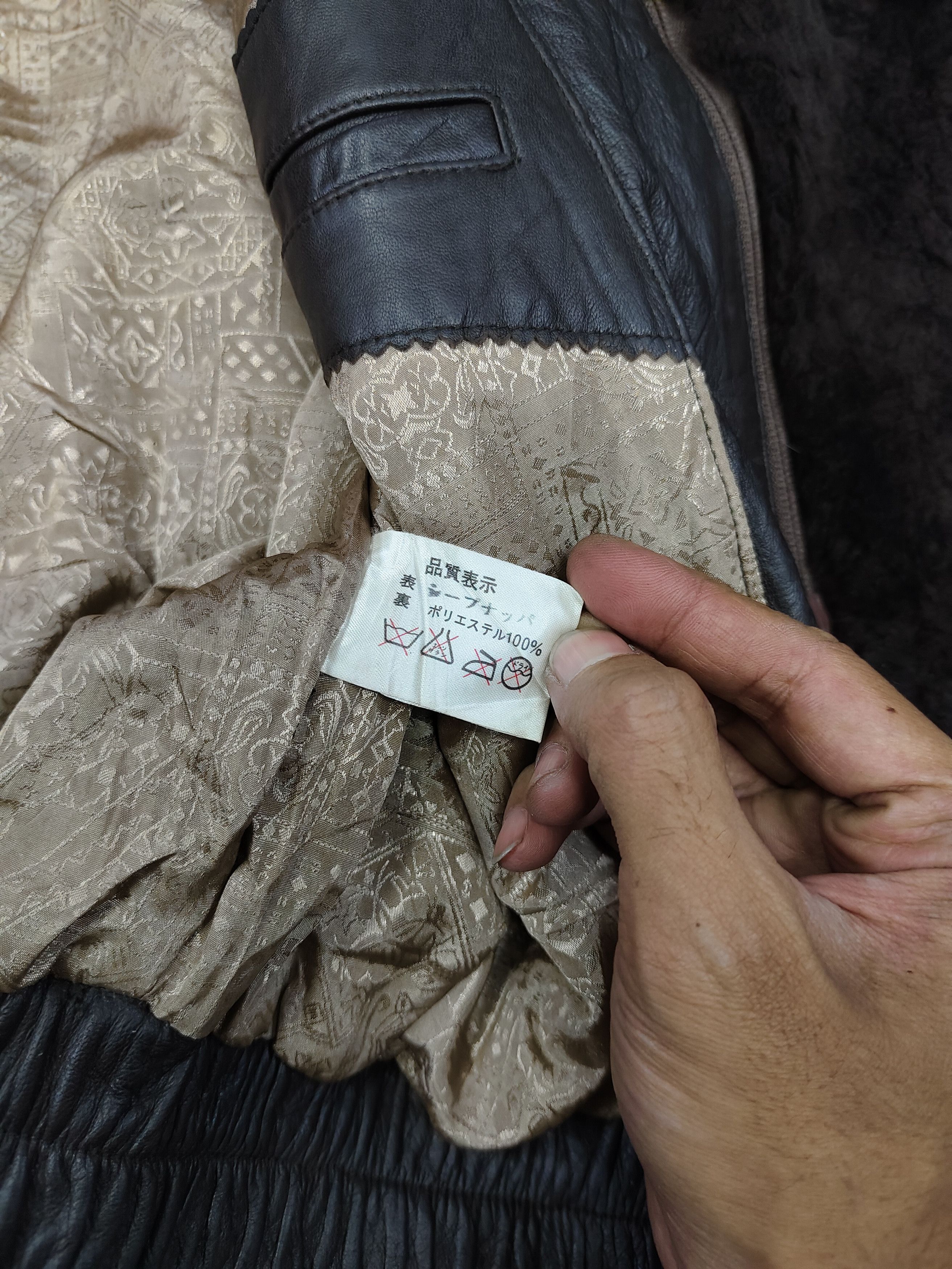 Vintage 80s Desca Ggeri🇮🇹 Pleated Panel Fur Collar Leather Bomber Size US L / EU 52-54 / 3 - 11 Thumbnail