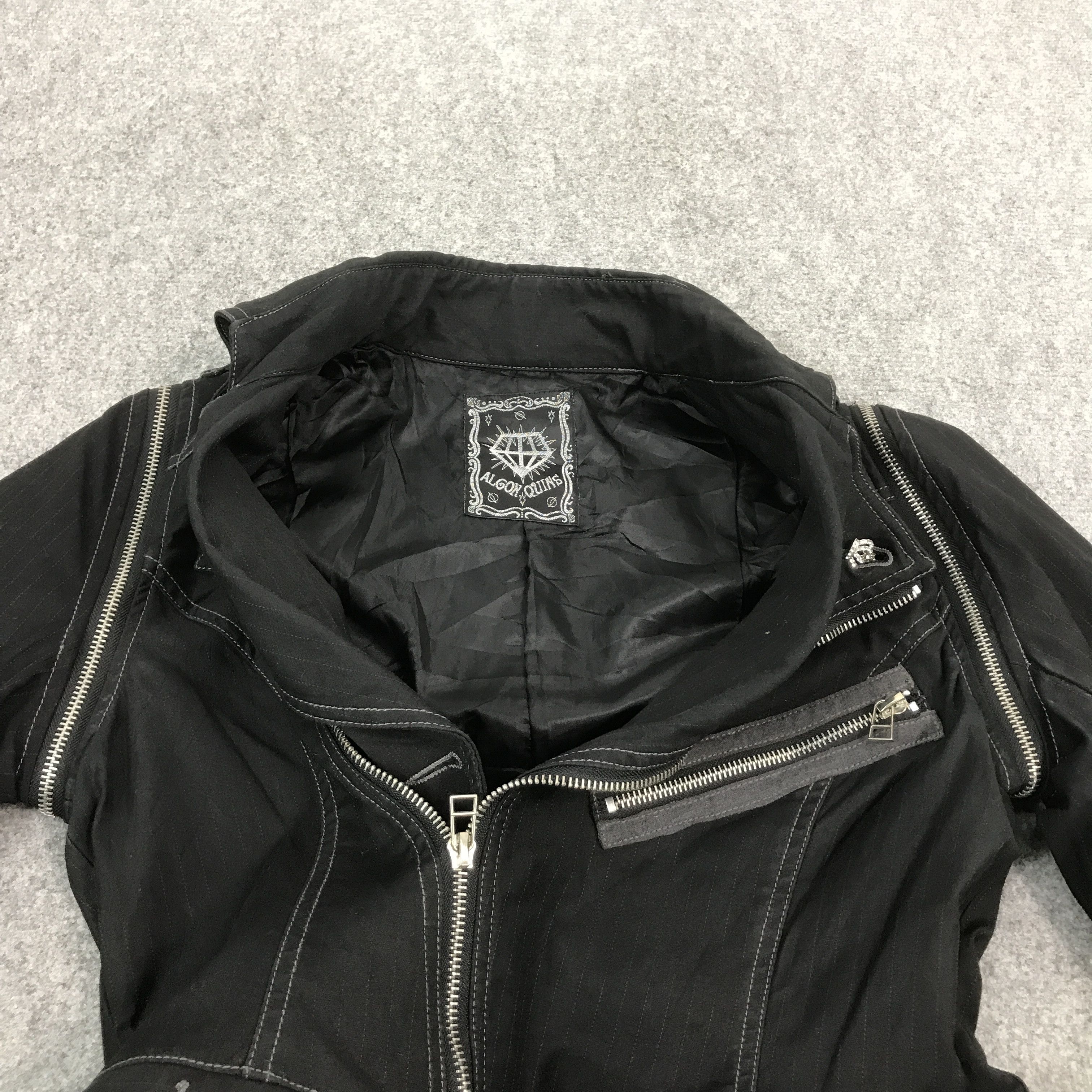 Designer × Japanese Brand Japan punk algon quins black zipper style jacket Size US S / EU 44-46 / 1 - 5 Thumbnail