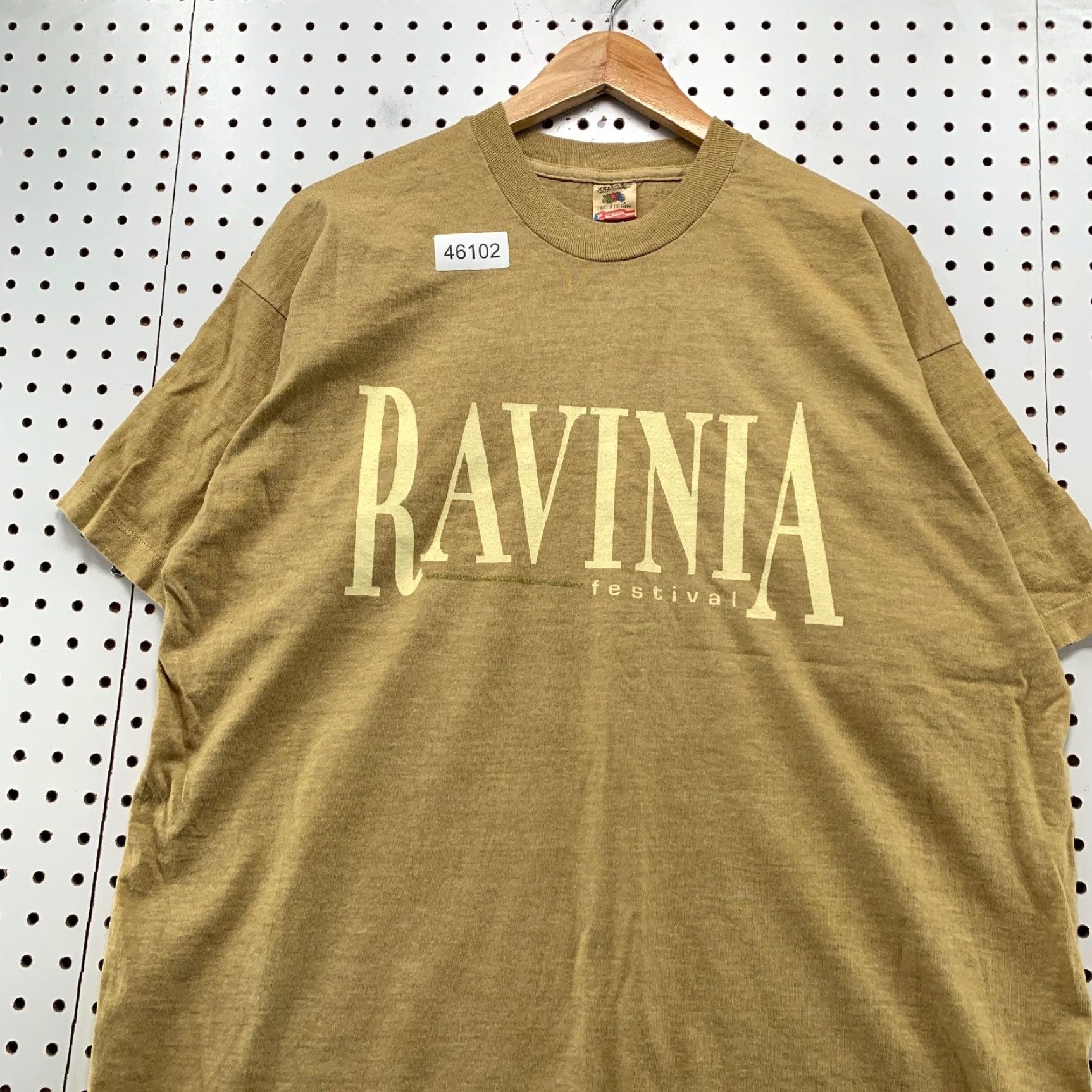 Fruit Of The Loom VINTAGE Ravinia Festival Shirt Mens 2XL Beige Cotton 90s Music USA Fruit of the Loom T-Shirt Short Sleeve Crew Neck 1980s-1990s Mens Size US XXL / EU 58 / 5 - 4 Thumbnail