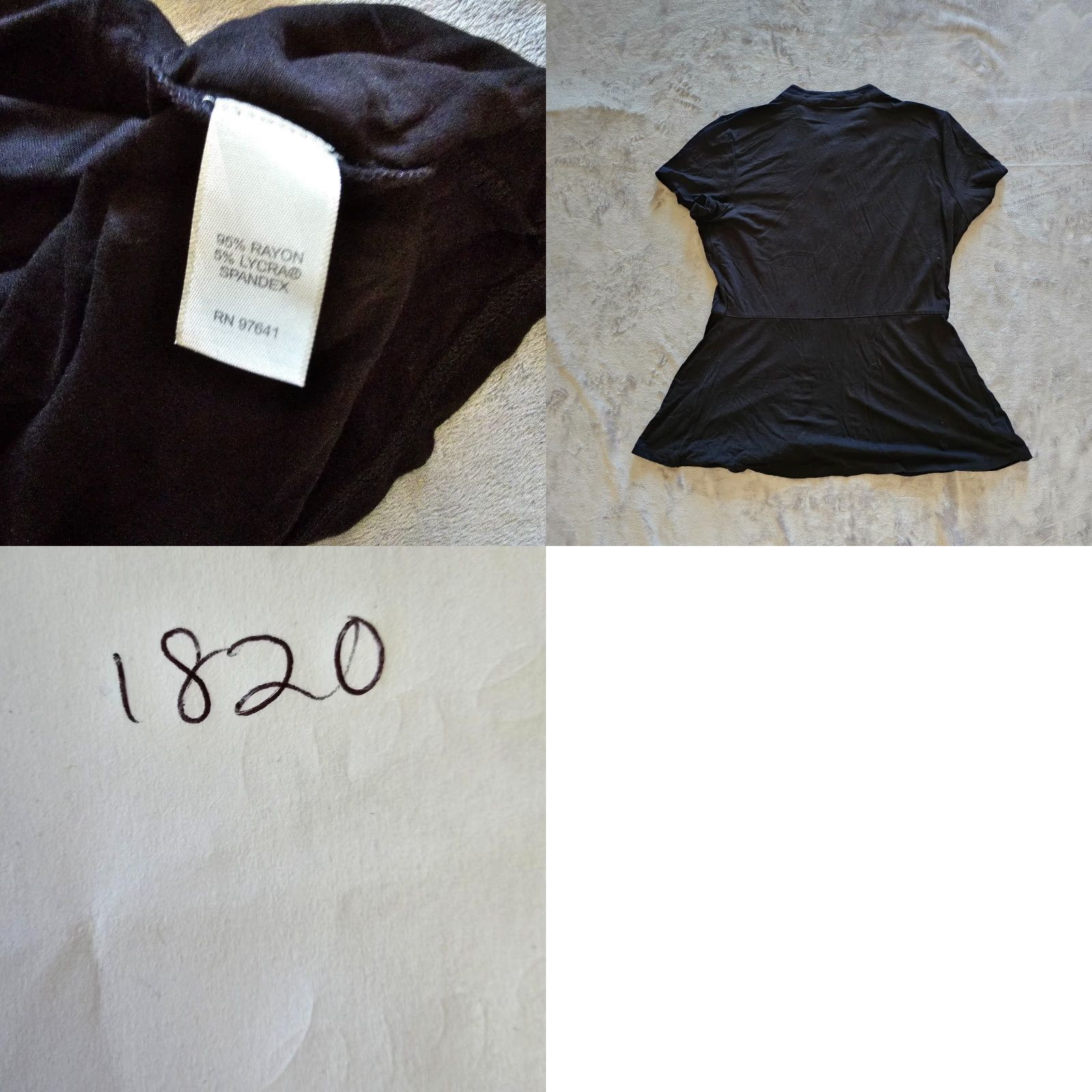 J. Jill J. Jill Shirt Women Small Black Button Front Short Sleeve Knit Pleated Career Top Size S / US 4 / IT 40 - 8 Thumbnail
