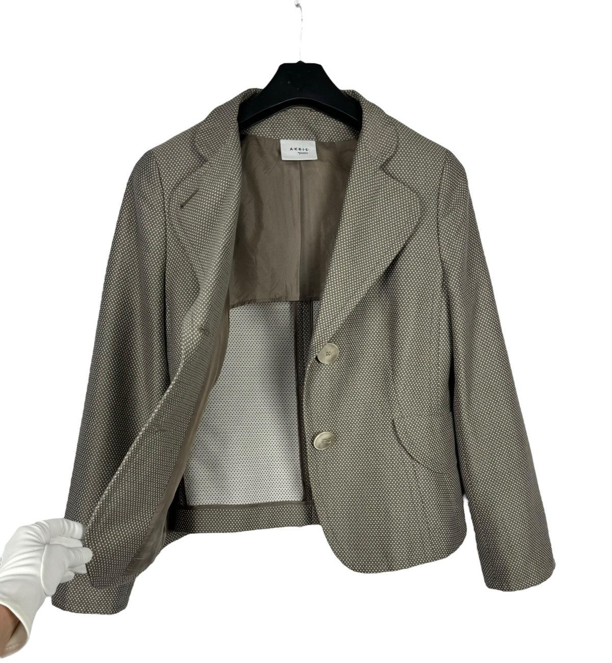 Akris Akris Punto Polka Dot Blazer Jacket size US12 Size XL / US 12-14 / IT 48-50 - 12 Thumbnail