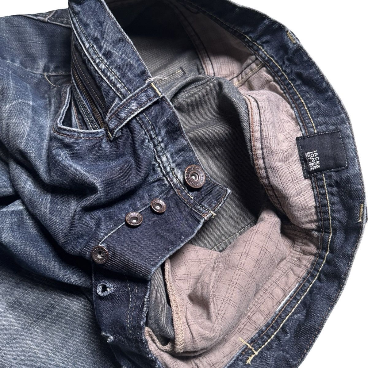 Vintage Jack & Jones Dark Wash Bootcut Denim Jeans Low Rise 34 X 30 Size US 34 / EU 50 - 3 Thumbnail