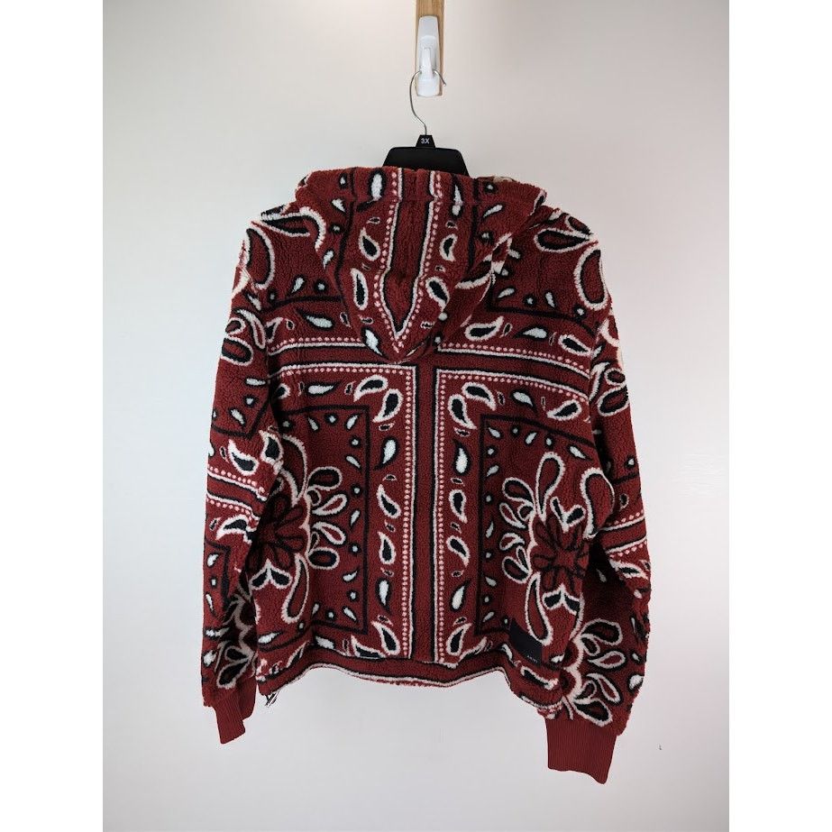 Amiri o1rshd1 Printed Bandana Fleece Hoodie in Red/Black Size US S / EU 44-46 / 1 - 11 Thumbnail