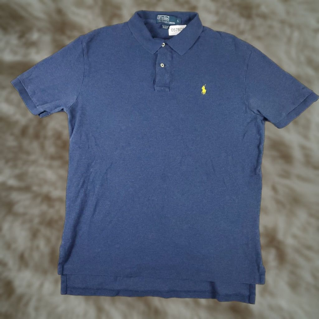 Ralph Lauren Ralph Lauren Polo Shirt Mens L Blue Pony Casual Short Sleeve Button-Front Collared Shirt Polo - Classic American Sportswear Mens Reg/Regular Fit Size US L / EU 52-54 / 3 - 1 Thumbnail