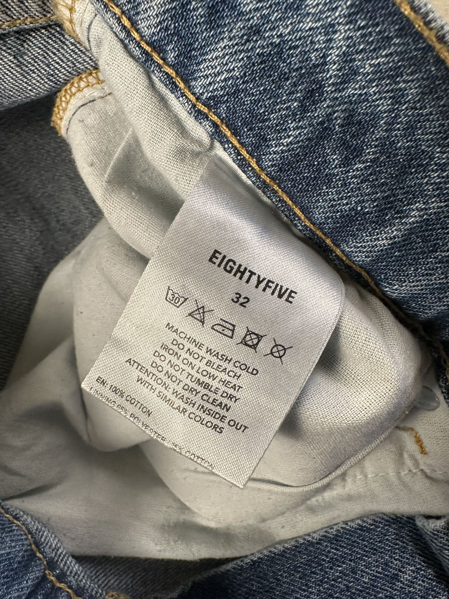 Japanese Brand Eightyfive Avant Garde Oversized Faded Distressed Jeans Size US 32 / EU 48 - 11 Thumbnail