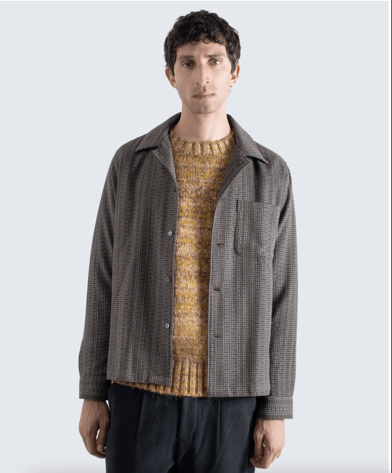 Far Afield BUSEY LINEAR DOBBY CHECK SHIRT Size US S / EU 44-46 / 1 - 4 Thumbnail