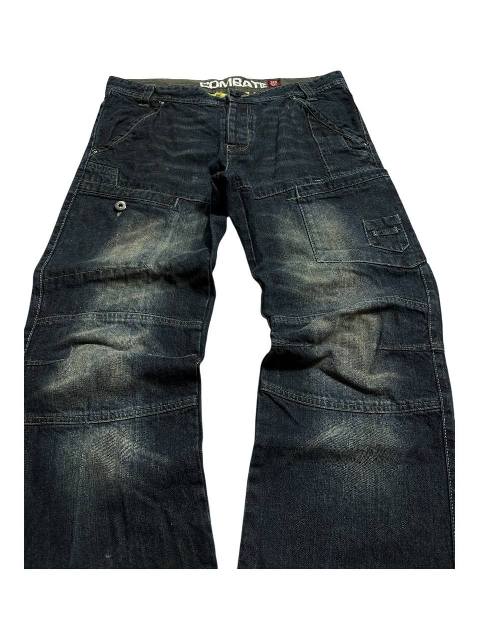 Hysteric Glamour VTG Combate Rick OWENS Type! Y2K Japan Denim Jeans Size US 34 / EU 50 - 6 Thumbnail