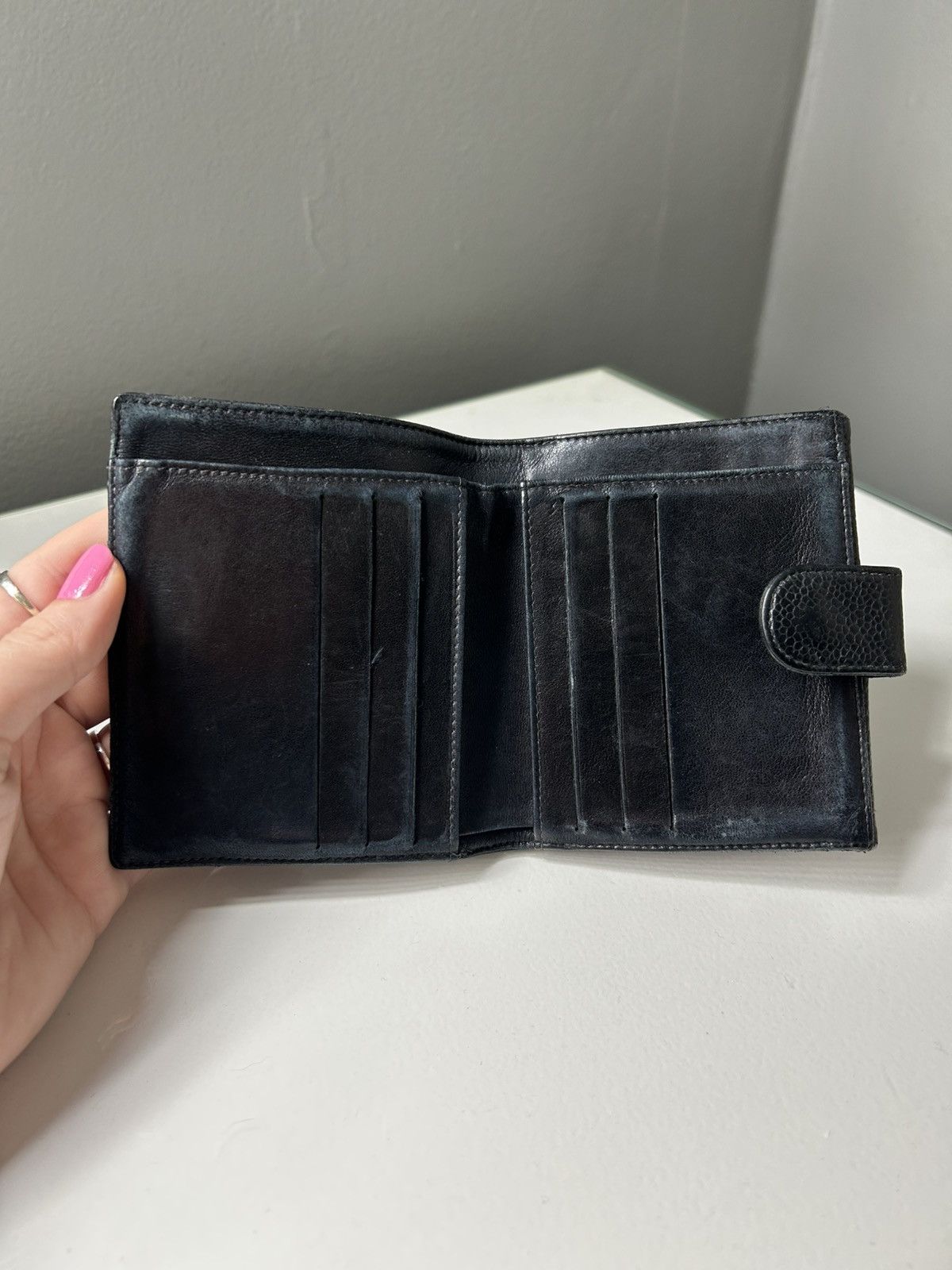 Chanel Chanel Caviar Leather Timeless CC Flap Compact Wallet Size ONE SIZE - 7 Thumbnail