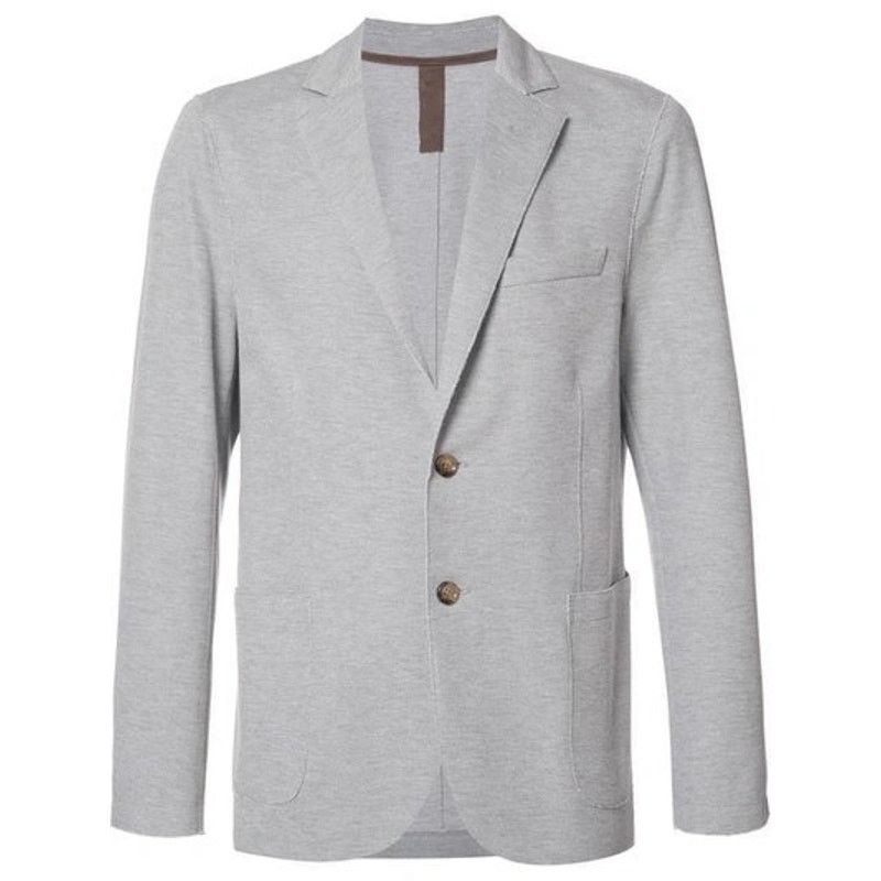 Eleventy Eleventy Slim Fit Jersey Sport Coat In Grey Sz IT 50 US M Size US M / EU 48-50 / 2 - 1 Thumbnail
