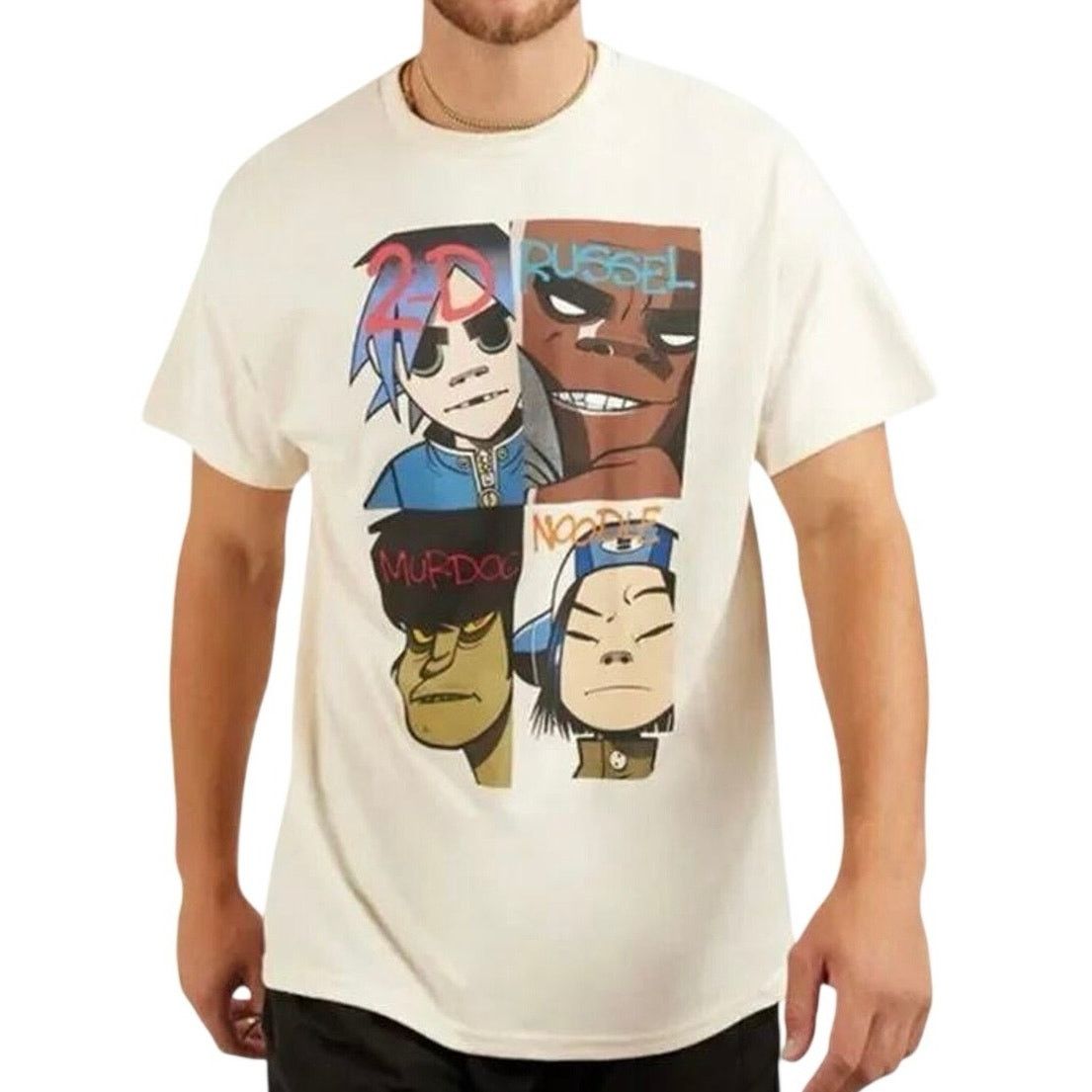 Other PACIFIC Gorillaz Face Grid T-shirt Tee in Cream Size XL Size US XL / EU 56 / 4 - 4 Thumbnail