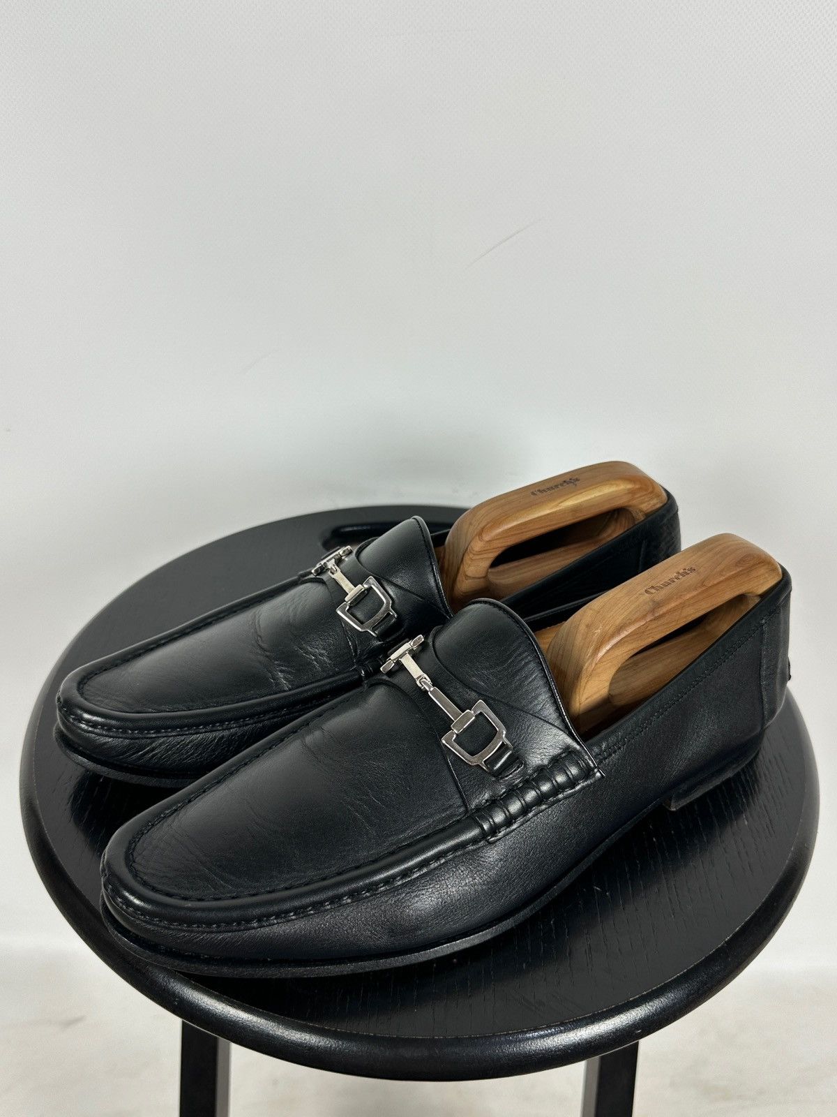 Gucci Gucci Horsebit Black Leather Slip On Loafers Size US 9 / EU 42 - 1 Thumbnail