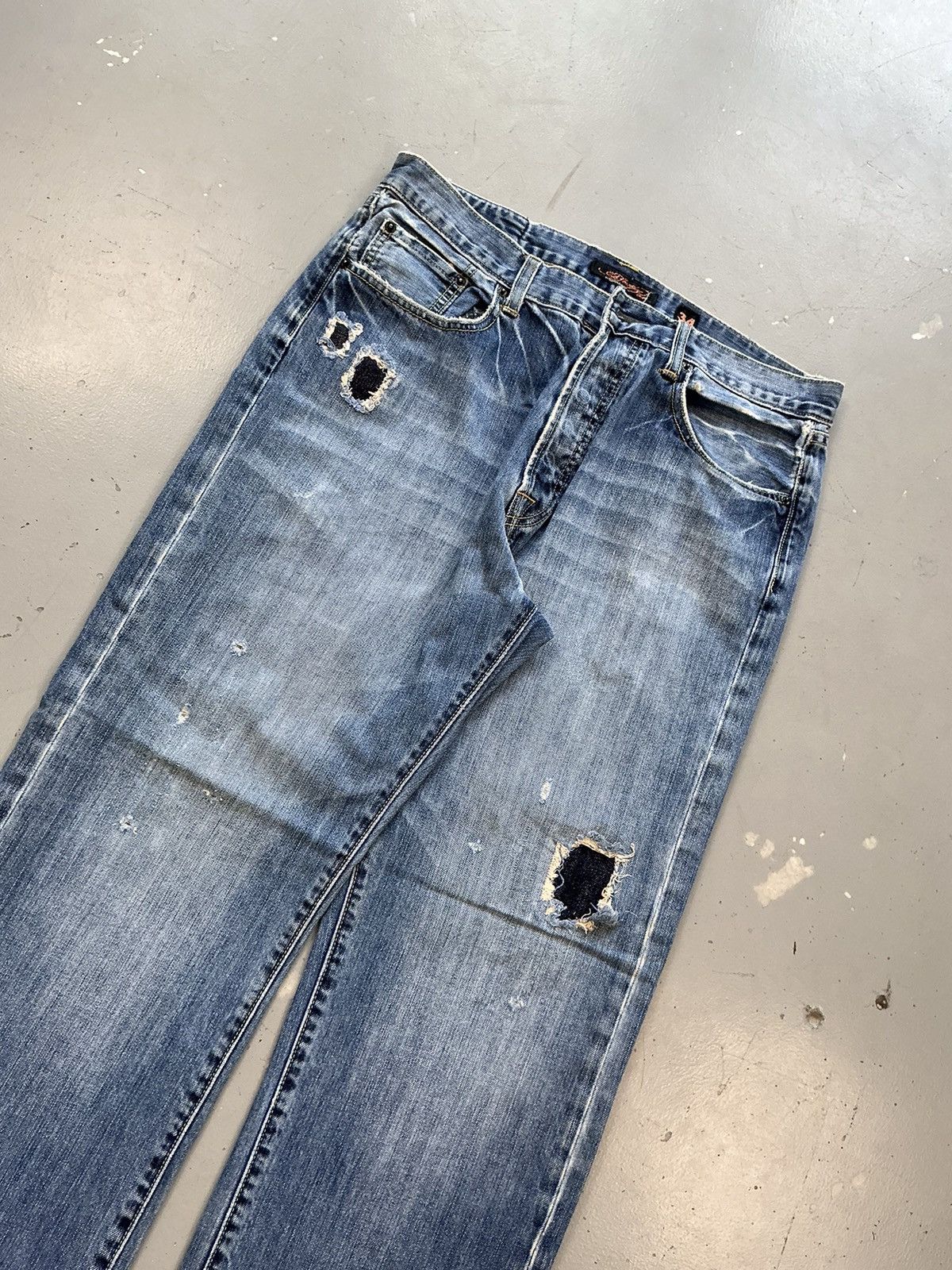 Ed Hardy × Vintage Vintage Edhardy distressed straight denim Size US 34 / EU 50 - 5 Thumbnail