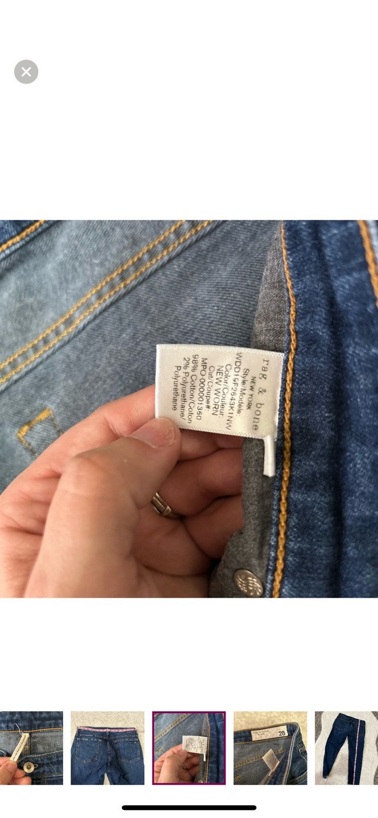 Rag & Bone Rag and bone Dre slim boyfriend jeans size 28 Size 28" / US 6 / IT 42 - 6 Thumbnail