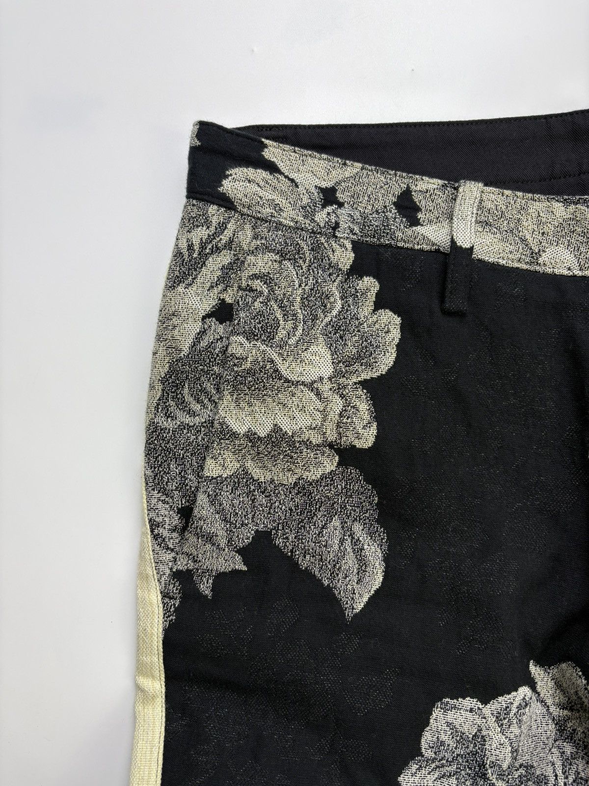 Y's A/W14 Y’s Yohji Yamamoto Cropped Flower Jacquard Side Line Size US 30 / EU 46 - 4 Thumbnail
