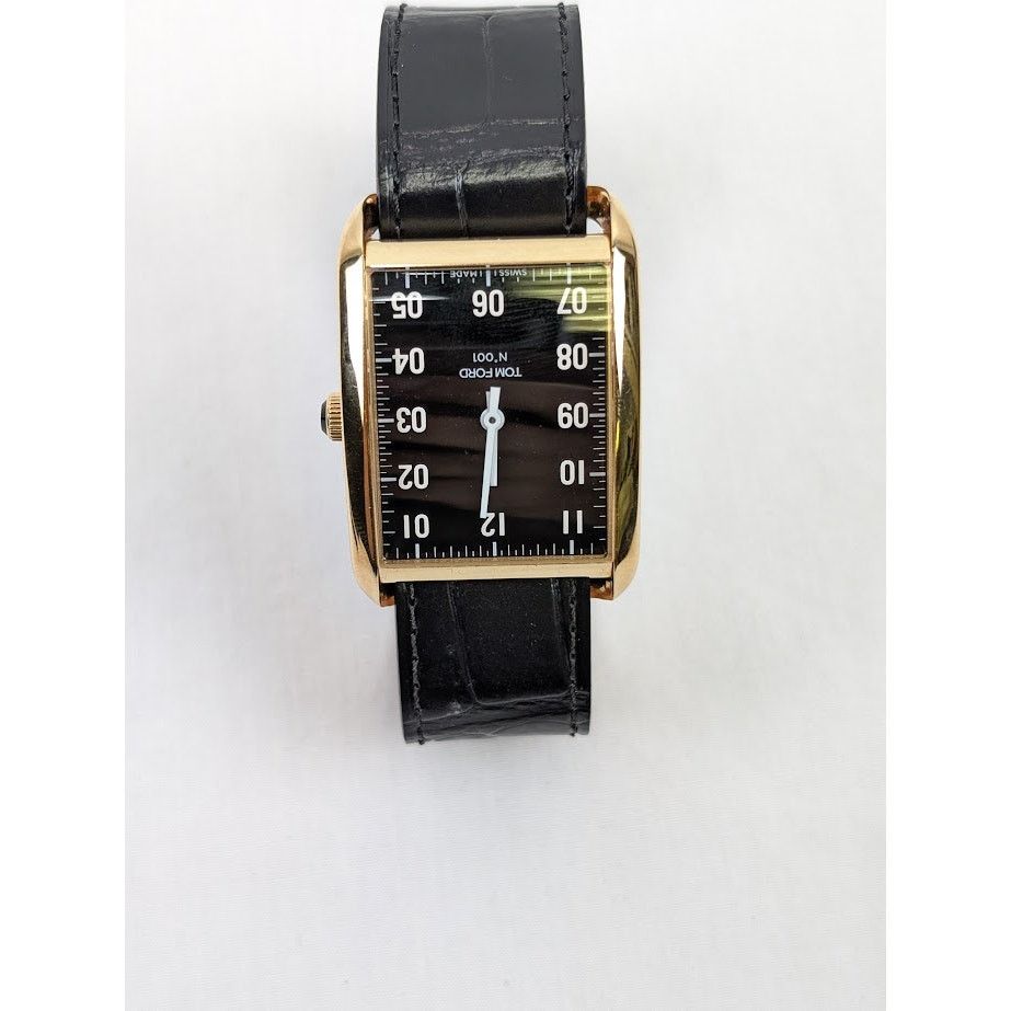 Tom Ford o1rshd1 Size: OS / Watch in Alligator & Real Gold in Black Size ONE SIZE - 15 Thumbnail