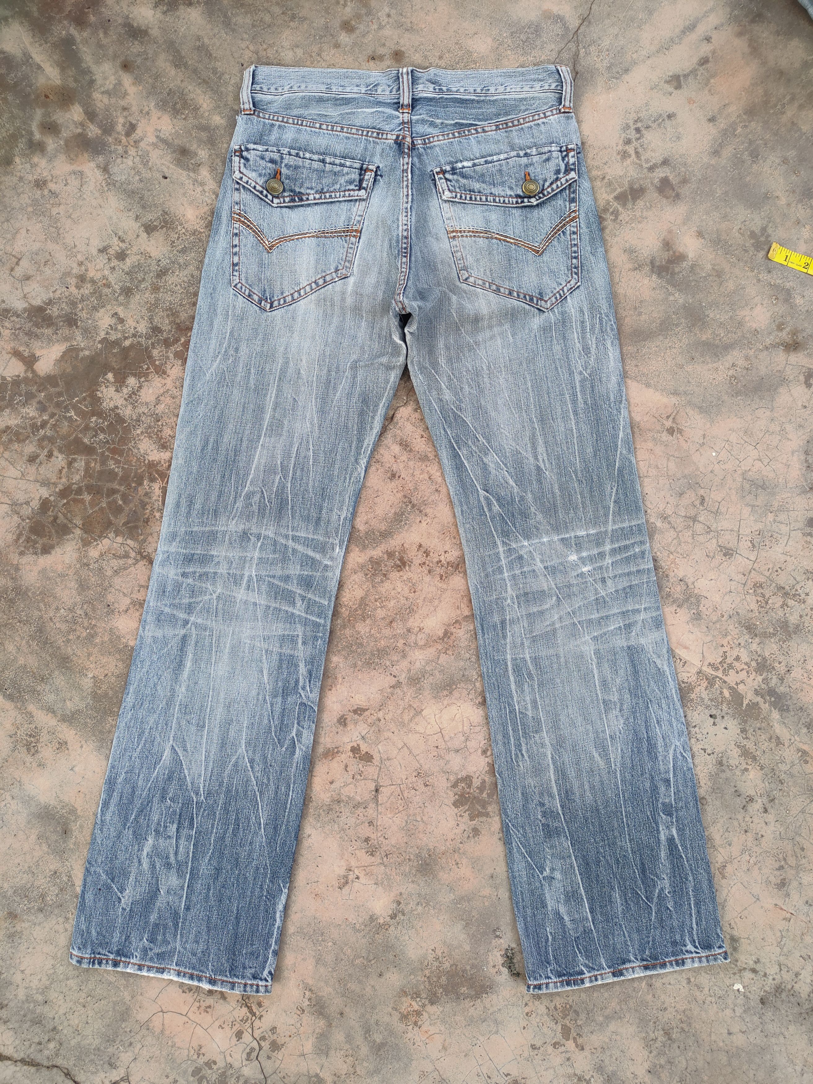 Japanese Brand Vintage Japanese flare bootcut faded denim jeans pants Size US 32 / EU 48 - 2 Thumbnail