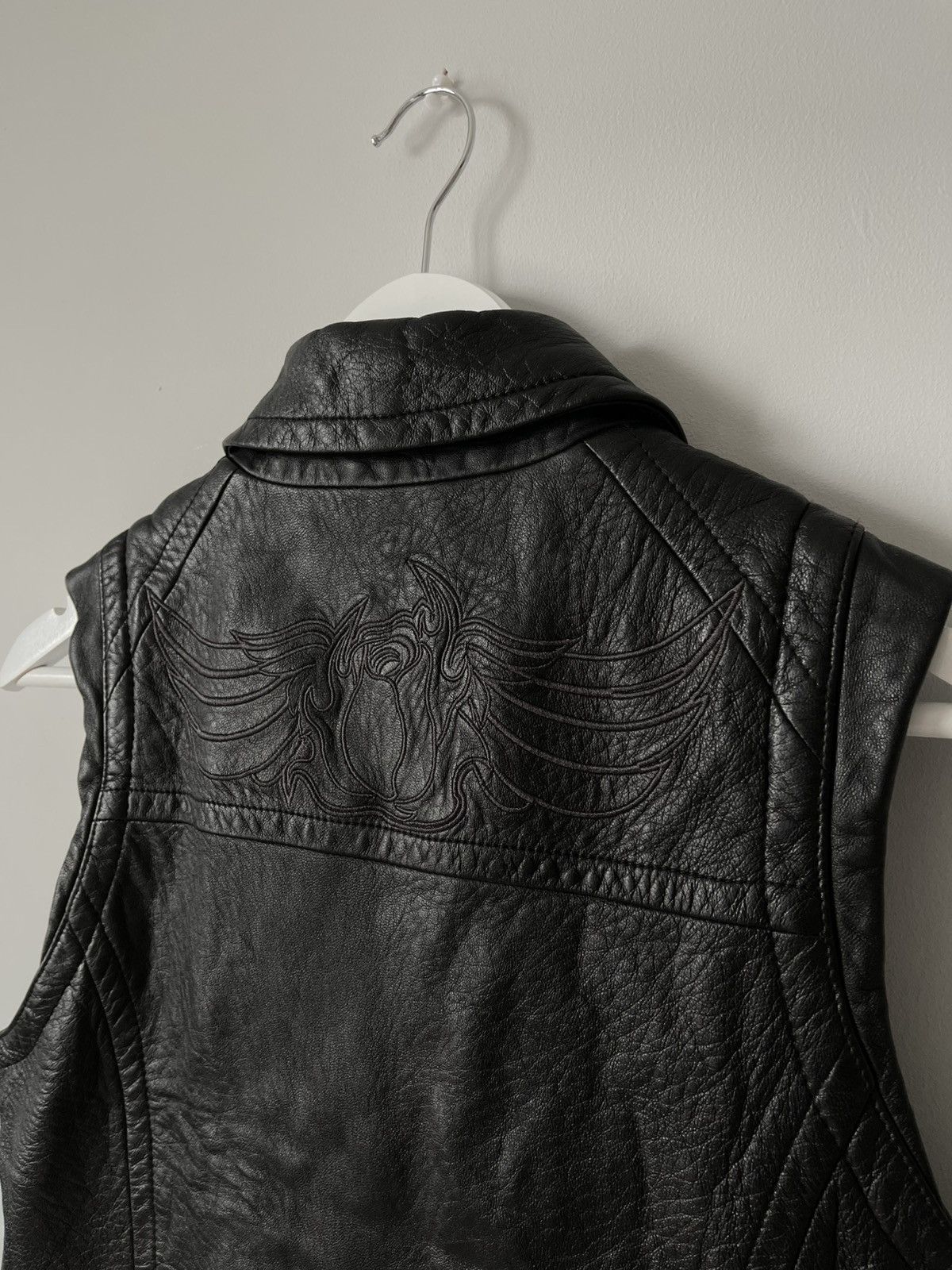 Harley Davidson Vintage Harley Davison Zip Up Leather Vest Embroidered Logo Size S / US 4 / IT 40 - 13 Thumbnail