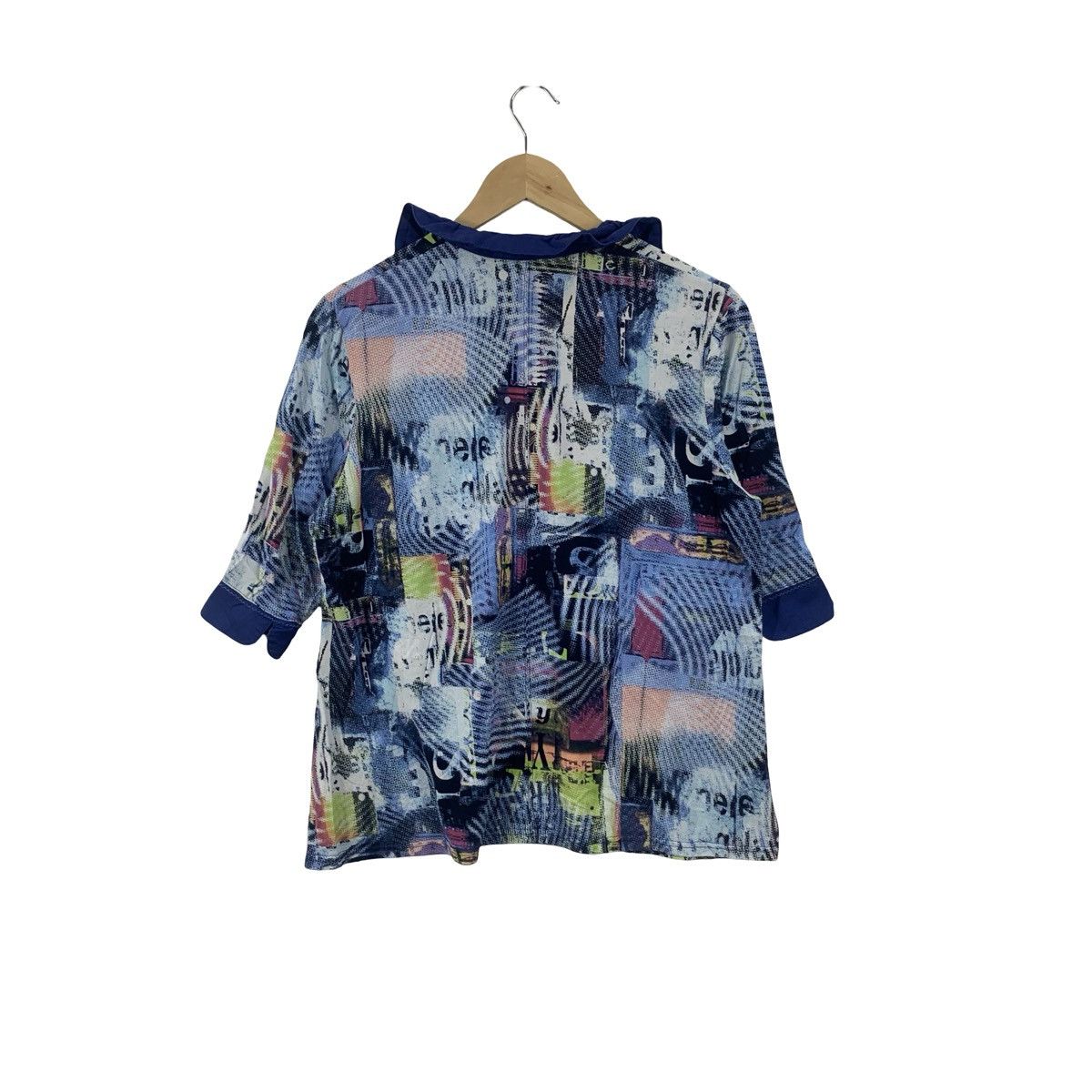 Vintage Vintage LEONARDI ITALY Abstract Print Mesh Collared Size US M / EU 48-50 / 2 - 7 Thumbnail