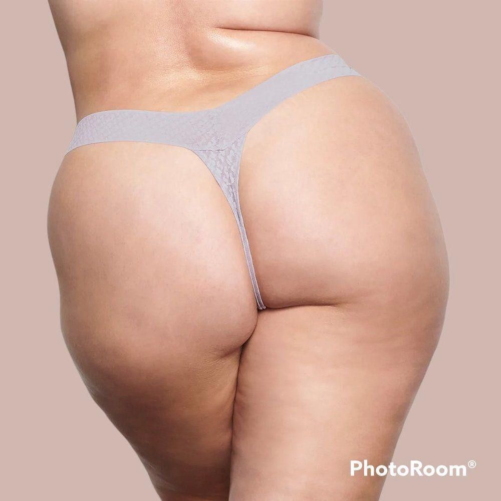 Designer Ct1156a Skims Logo Mesh Thong 3x In Iris Mica NWOT Size ONE SIZE - 2 Thumbnail