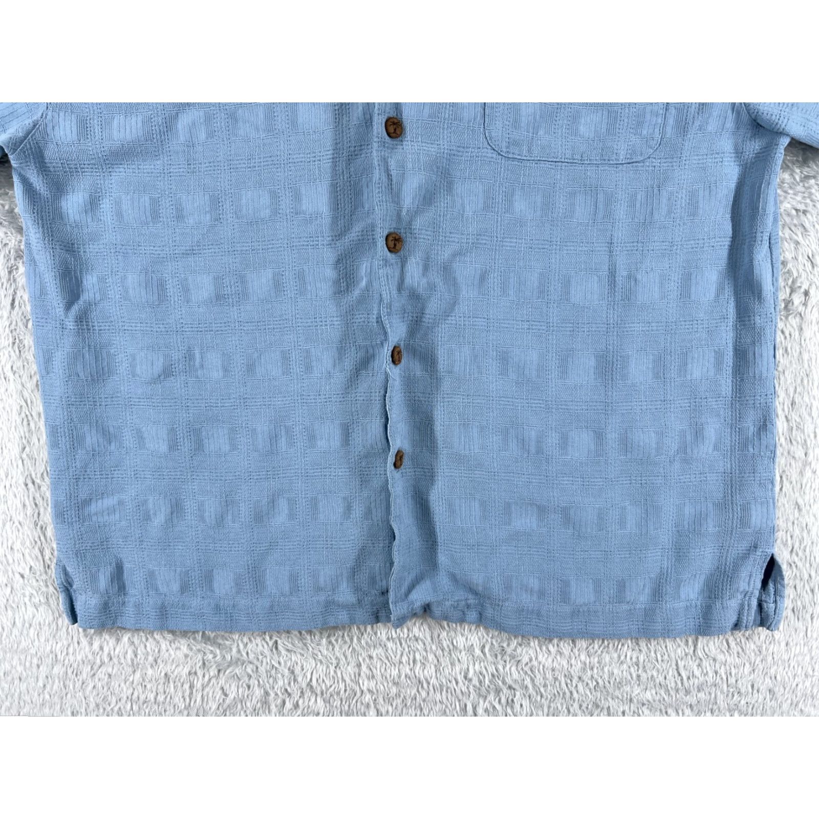 Vintage VINTAGE Jamaica Jaxx Shirt Men L Blue Silk Button-Up Hawaiian Beach Size US L / EU 52-54 / 3 - 5 Thumbnail