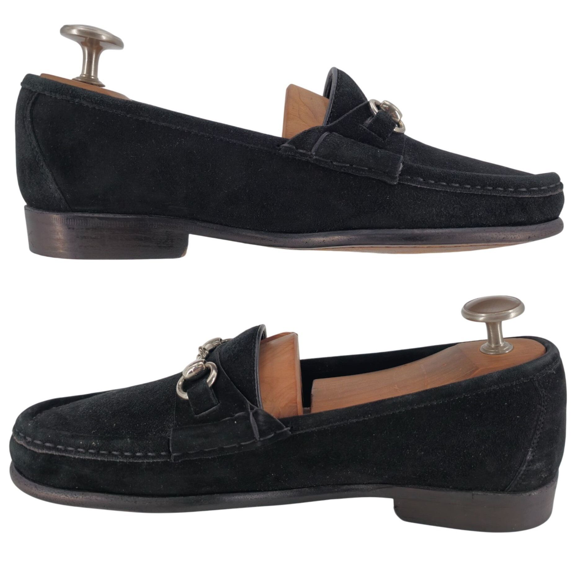 Bragano × Cole Haan Vintage Bragano Cole Haan Italy Men 8.5 Black Suede Horsebit Size US 8.5 / EU 41-42 - 8 Thumbnail
