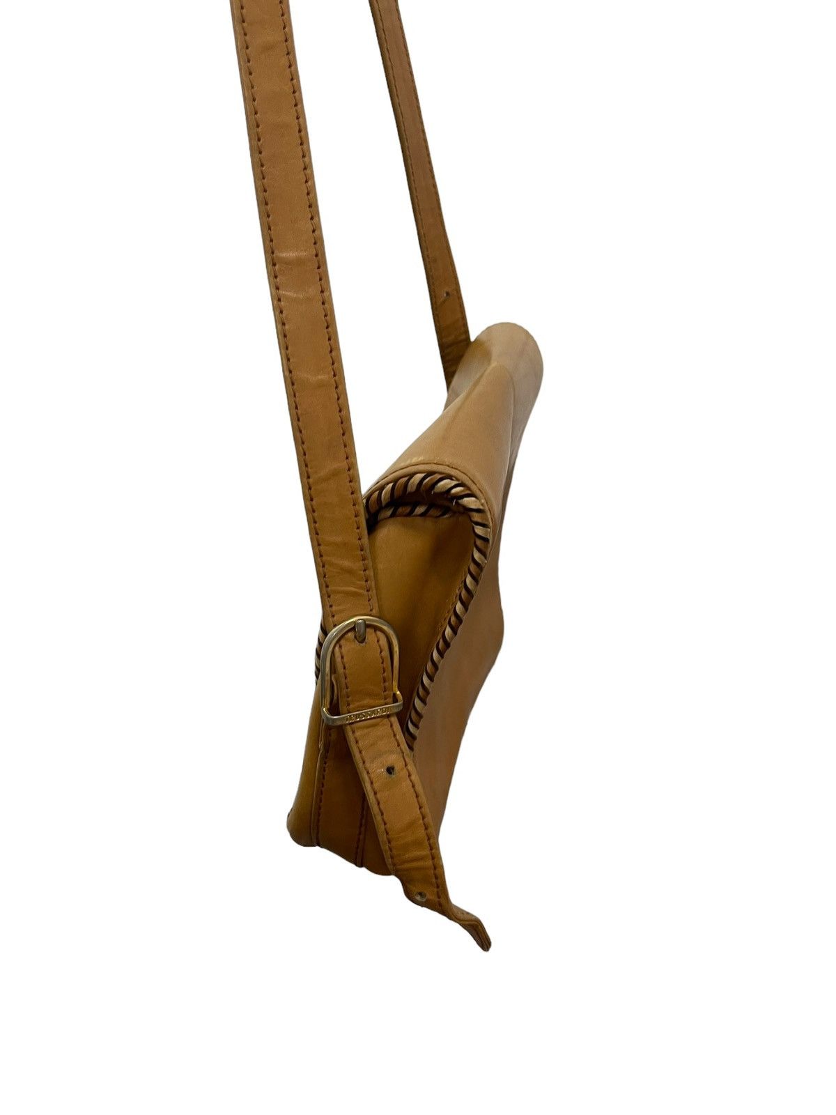 Japanese Brand Cross Body Vtg Trussardi Italy Full Leather Bag 1🟩 Size ONE SIZE - 4 Thumbnail