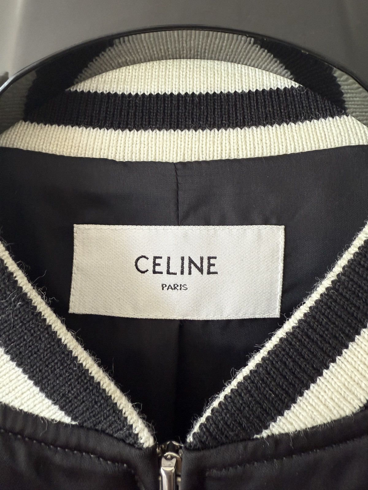 Celine × Hedi Slimane Celine Teddy Bomber Silk Studded Leather Palm Tree Size US M / EU 48-50 / 2 - 3 Thumbnail