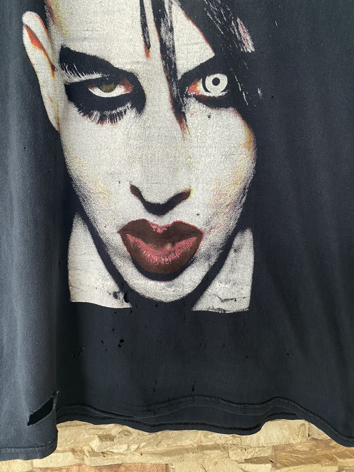 Vintage 2000s Marilyn Manson Band Tees Thrashed Distressed Size US L / EU 52-54 / 3 - 2 Thumbnail