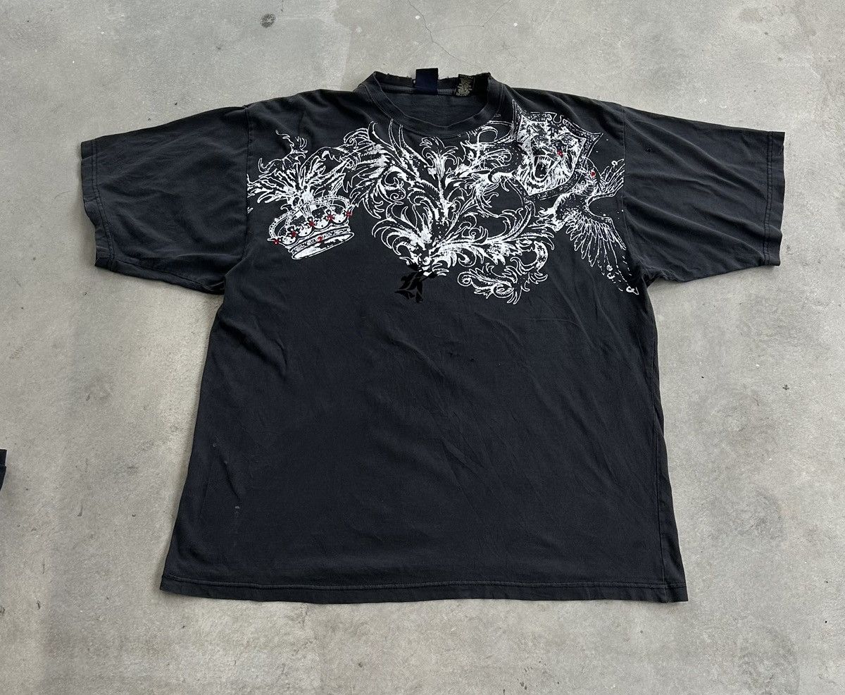 Karl Kani × Vintage VINTAGE Y2K KANI GOLD GRAPHIC PRINT TEE WELL FADED Size US XL / EU 56 / 4 - 1 Thumbnail