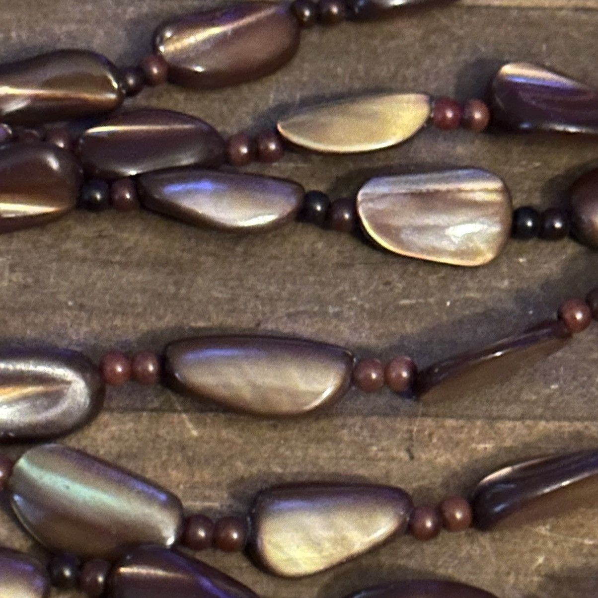 Vintage Vintage long coppery polished shell necklace Size ONE SIZE - 3 Thumbnail