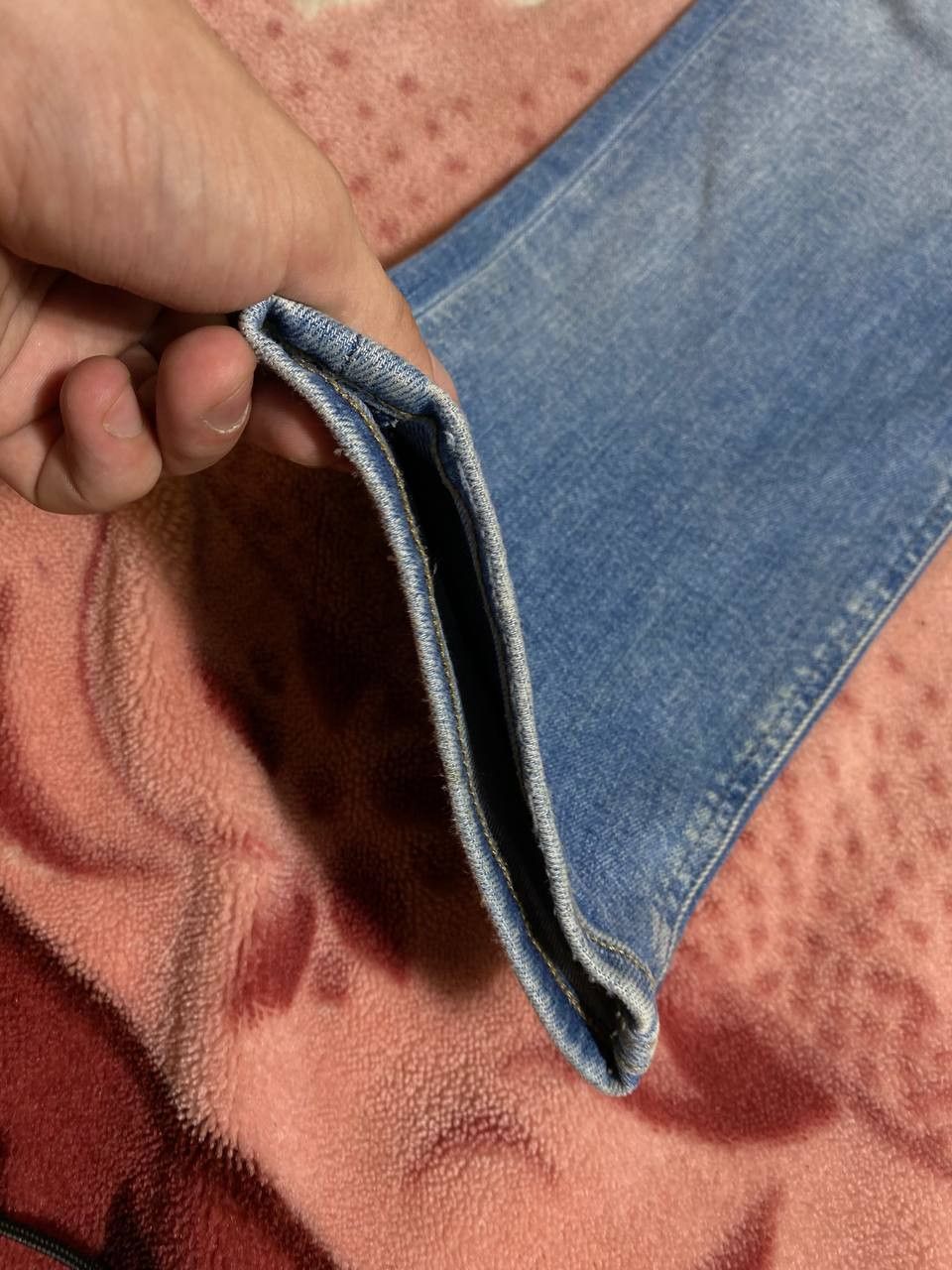 Tommy Hilfiger 2000s vintage rare baggy wide leg faded stonewash jeans Size US 33 - 21 Thumbnail