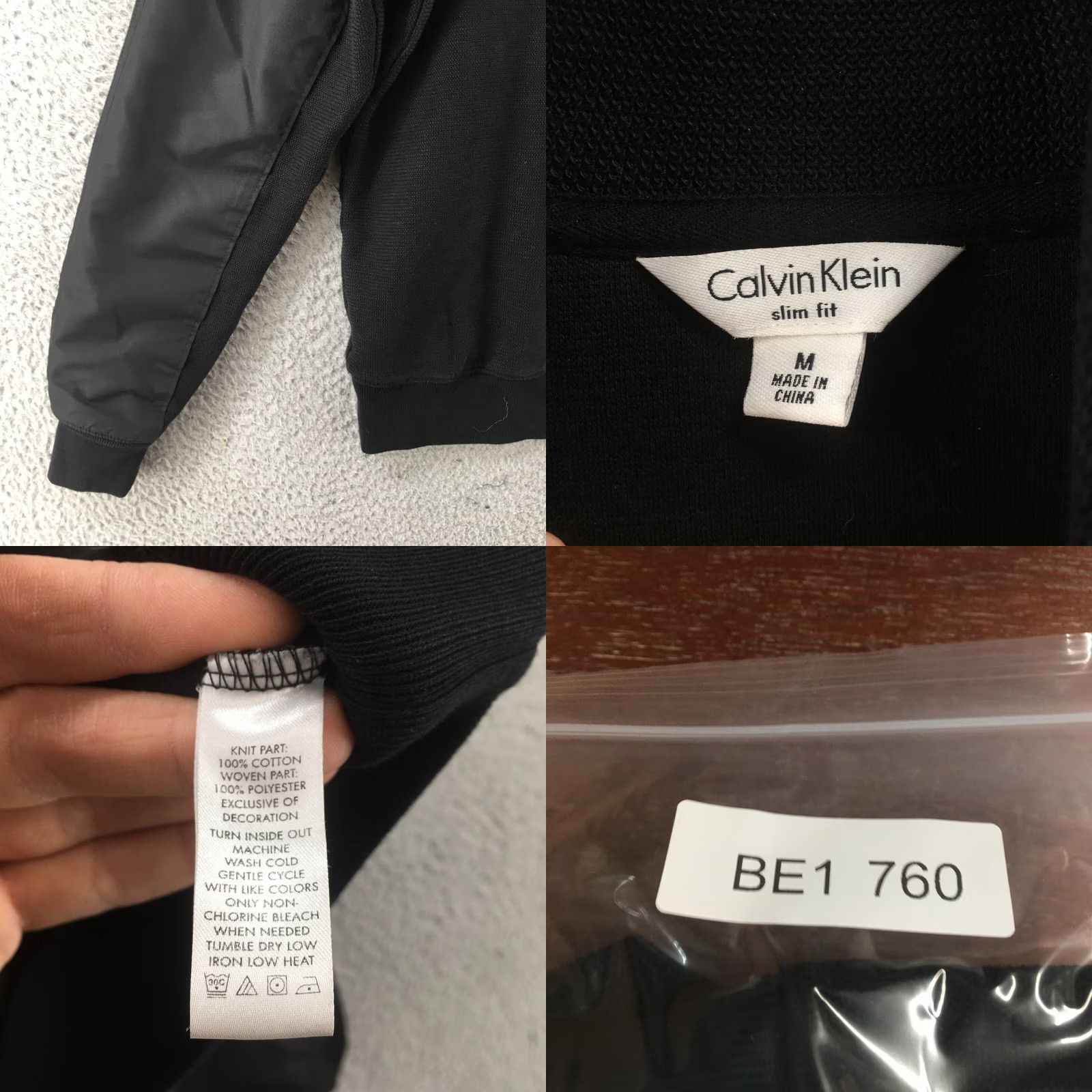 Calvin Klein Calvin Klein Sweatshirt Mens Medium Solid Black Mock Neck Long Sleeves Pullover Size US M / EU 48-50 / 2 - 9 Thumbnail