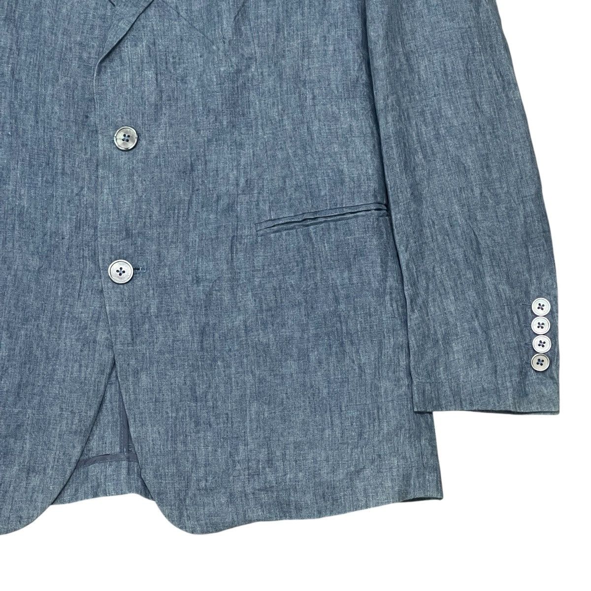 Emporio Armani Vintage Emporio Armani Linen Blazer Jacket — Made in Italy Size 46R - 3 Thumbnail