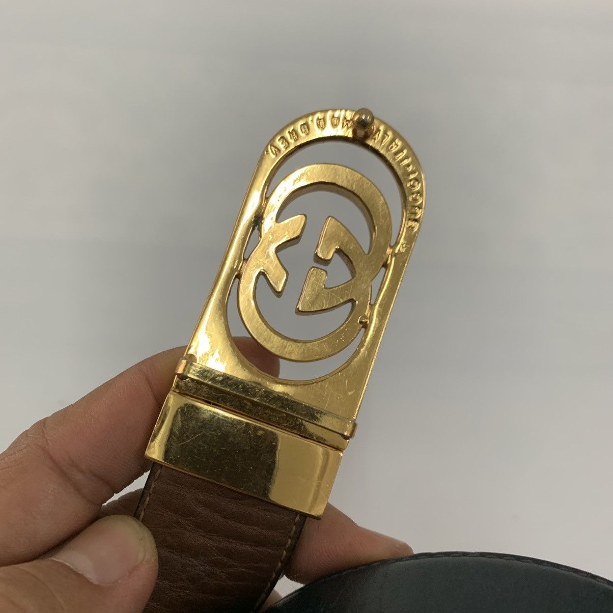 Gucci Gucci Two Tone Colour Leather Belt Size 34 - 9 Thumbnail