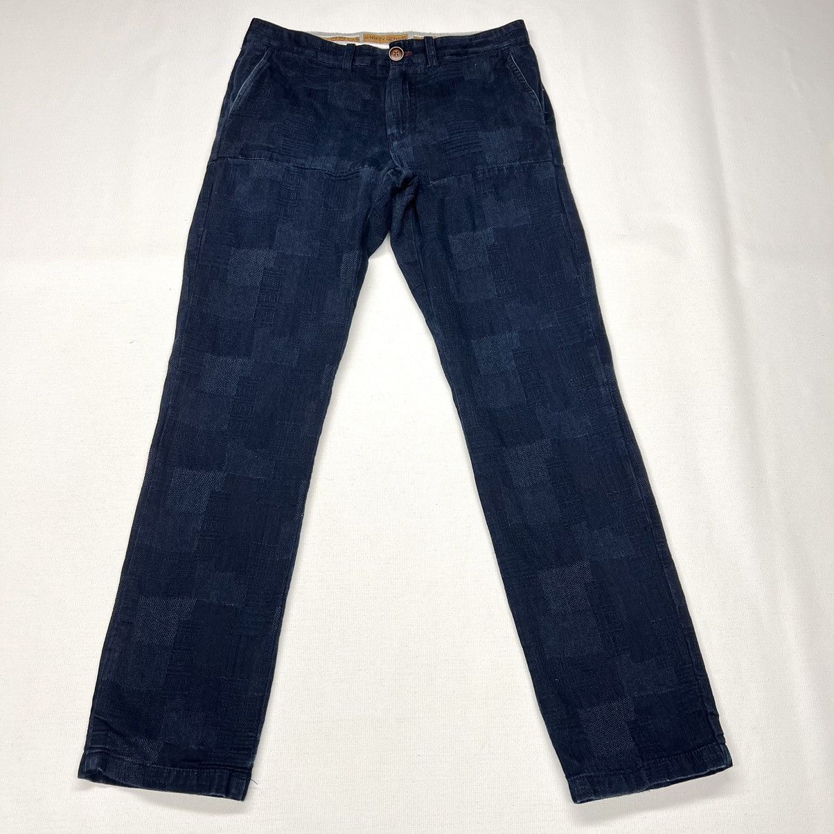 Other Nifty Genius Pants Blue Patch Chino Dress Button Navy Casual Size US 28 / EU 44 - 1 Thumbnail