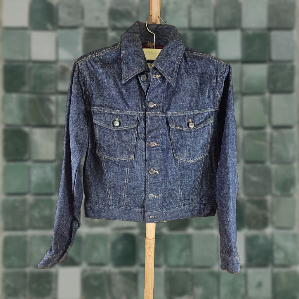 Sears VINTAGE SEARS RODEOBUCKS DENIM CHECK FLANEL LINING JACKET SZ 36 Mens Denim Jacket 50s Blue Bomber Old School Size US XXS / EU 40 - 1 Thumbnail