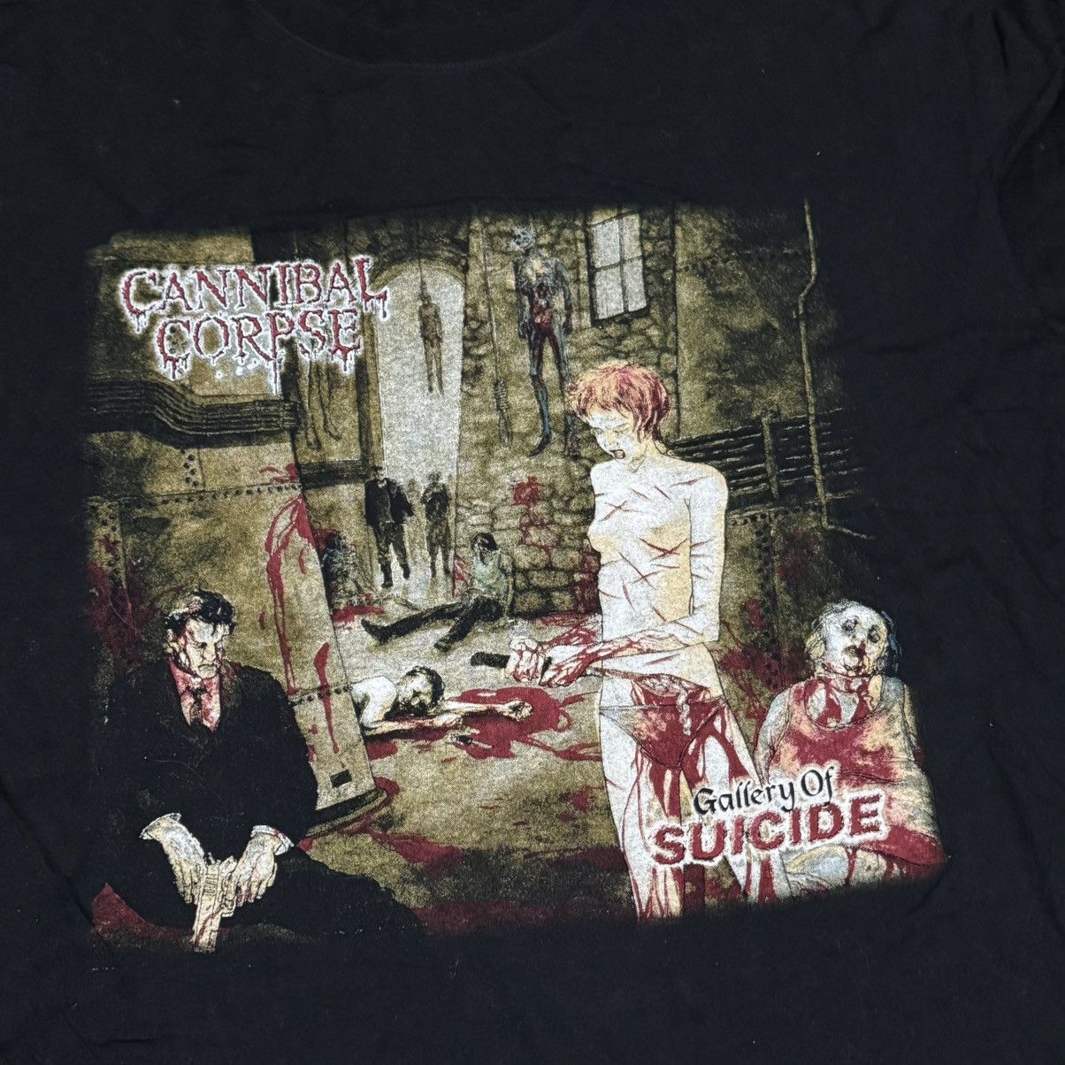 Band Tees × Vintage Vintage 90s Cannibal Corpse Gallery Of Suicide t-shirt Size US XL / EU 56 / 4 - 3 Thumbnail