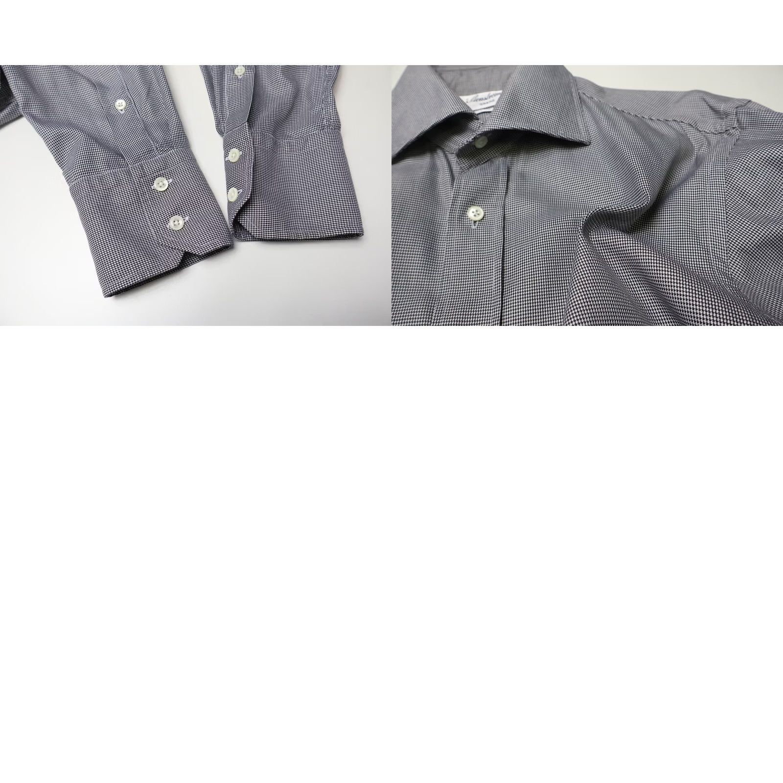 Vintage STENSTROMS Slimline Shirt Men's 40 Grey Spread Patterned Button Up Size US L / EU 52-54 / 3 - 8 Thumbnail