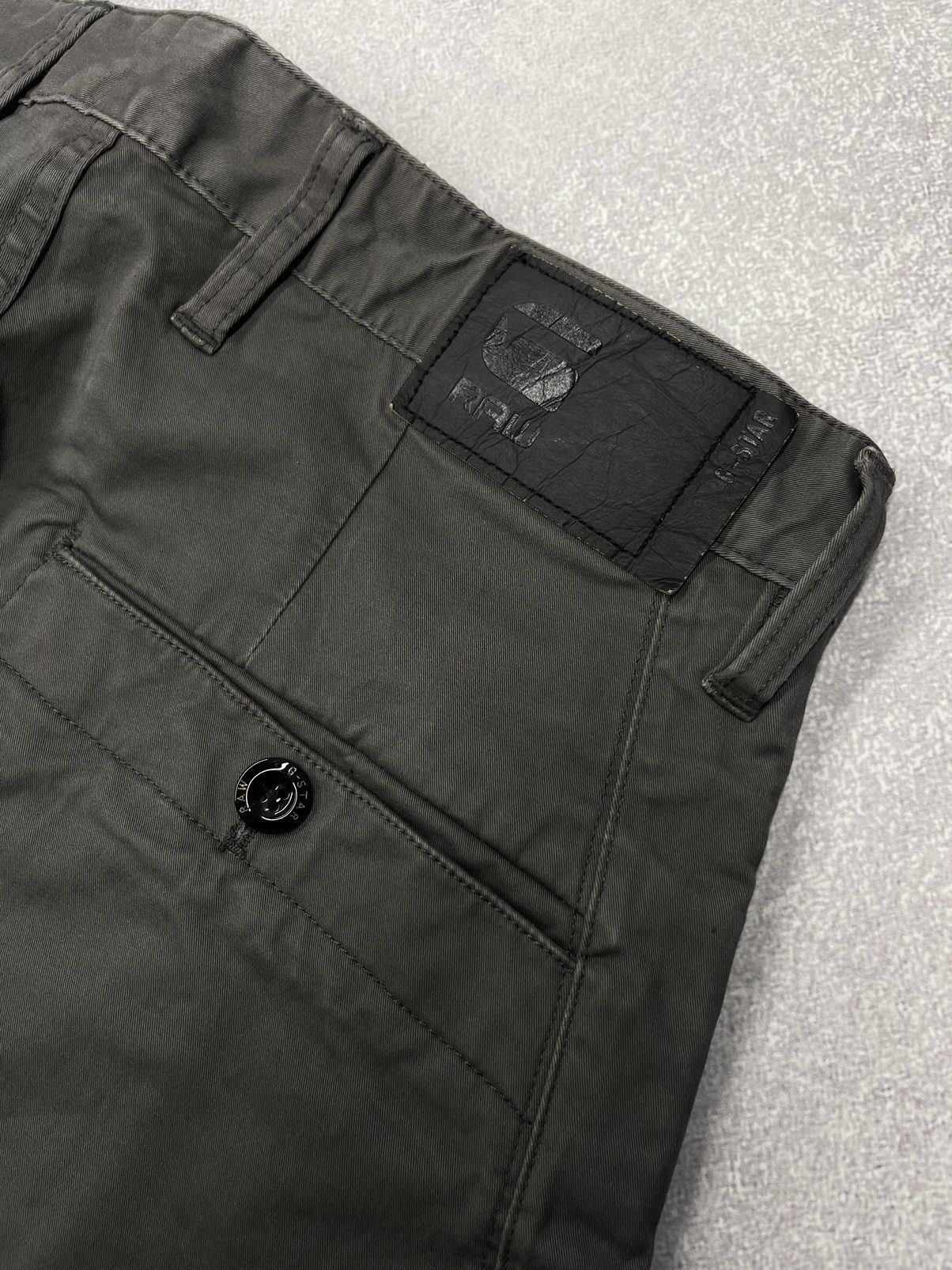 G-Star Mens G Star Raw Bronson Slim Chino Pants Grey Y2K Size M Size US 32 / EU 48 - 9 Thumbnail