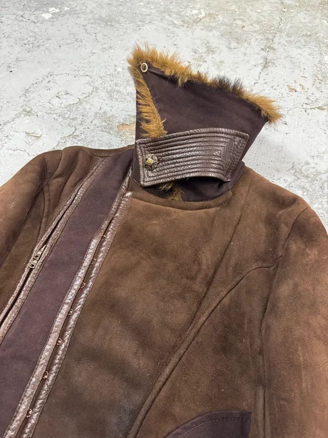 Roberto Cavalli 2000s Roberto Cavalli Fur Shearling Brown Leather Jacket Size US M / EU 48-50 / 2 - 6 Thumbnail