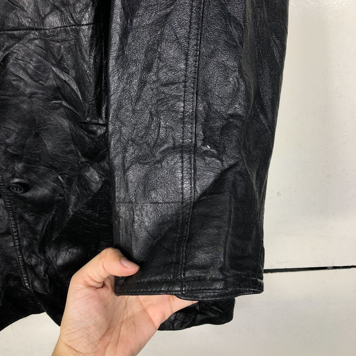 Japanese Brand 🔥VINTAGE BIKER LEATHER JACKET UNKNOWN BRAND ISSEY MIYAKE Size US M / EU 48-50 / 2 - 17 Thumbnail
