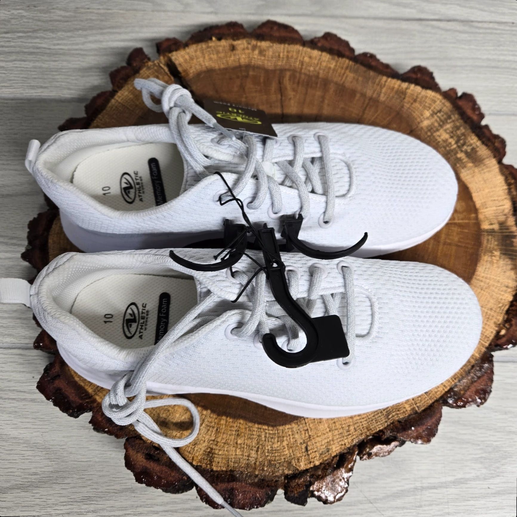 Athletic Works NEW Athletic Works Sneakers Shoes Adult Womens 10 White Lifestyle Jogger NEW Size 32" / US 10 / IT 46 - 5 Thumbnail
