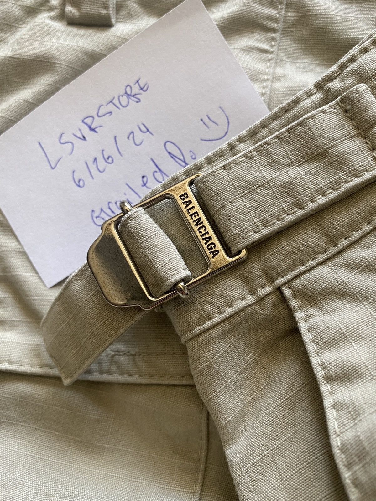 Balenciaga Balenciaga FW23 Flared Cargo Pant Beige Gently Used sz M Size US 32 / EU 48 - 10 Thumbnail