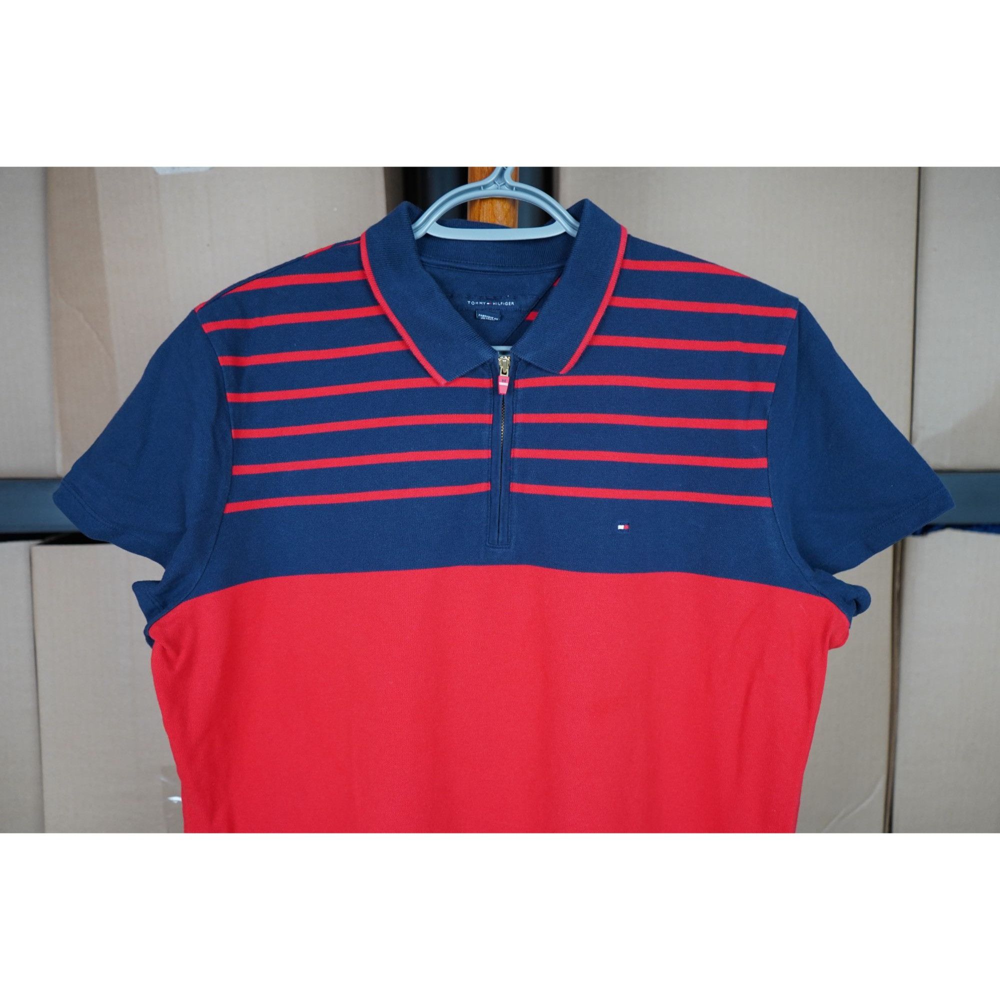 Tommy Hilfiger Tommy Hilfiger Red 1/4 Zip Polo Women's XL #408 Size XL / US 12-14 / IT 48-50 - 3 Thumbnail