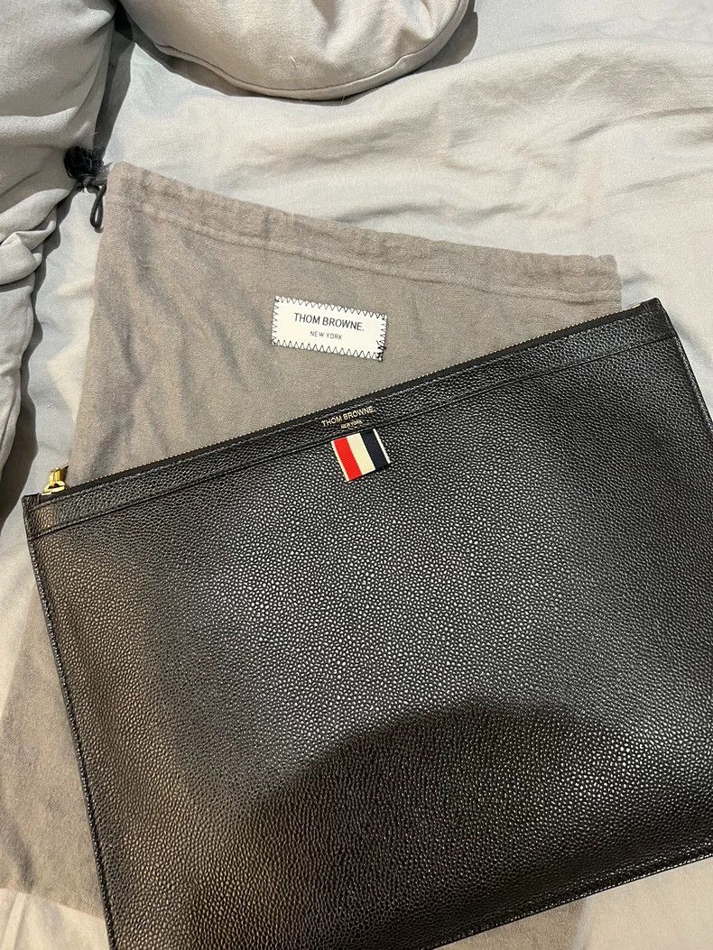 Thom Browne Thom Browne Size OSLitchi Leather Handbag 2501-Nextarrow Size ONE SIZE - 7 Thumbnail