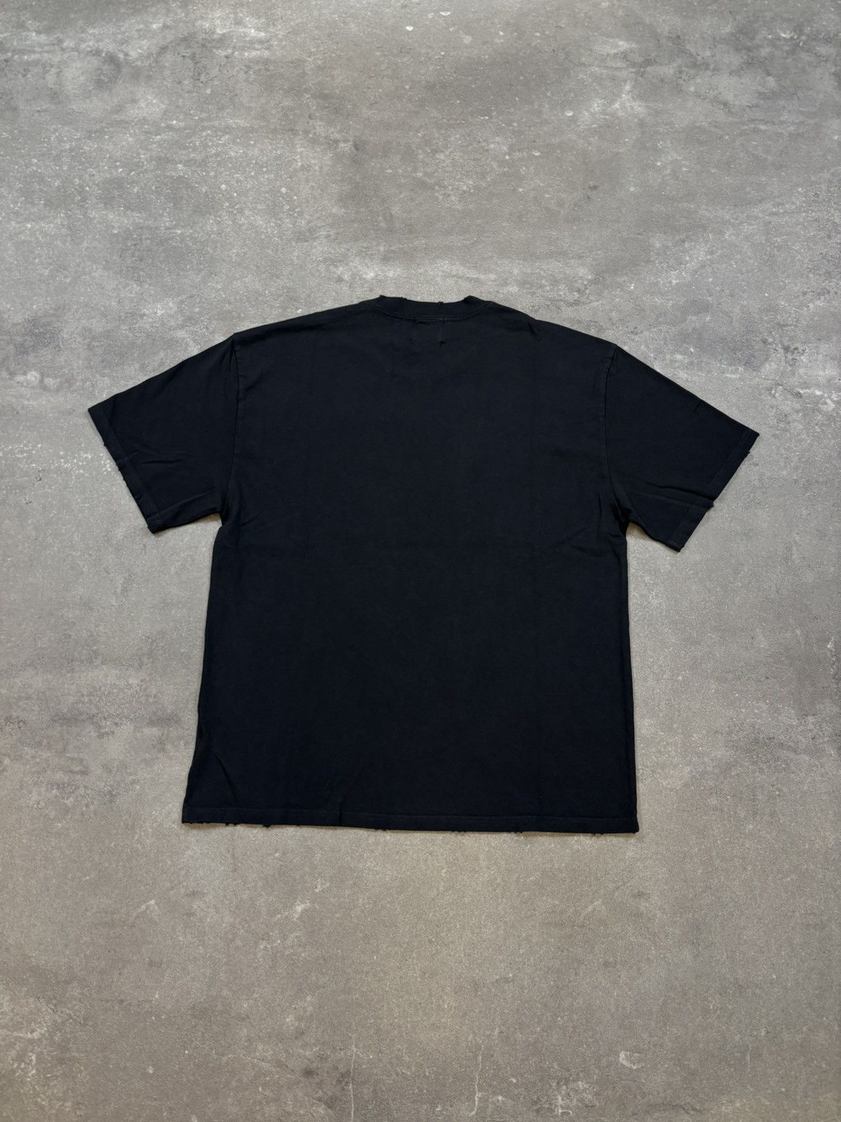 Vintage WARMAN RIDING GHOST GIRL GRAPHIC TEE, WASHED BLACK Size US XL / EU 56 / 4 - 3 Thumbnail