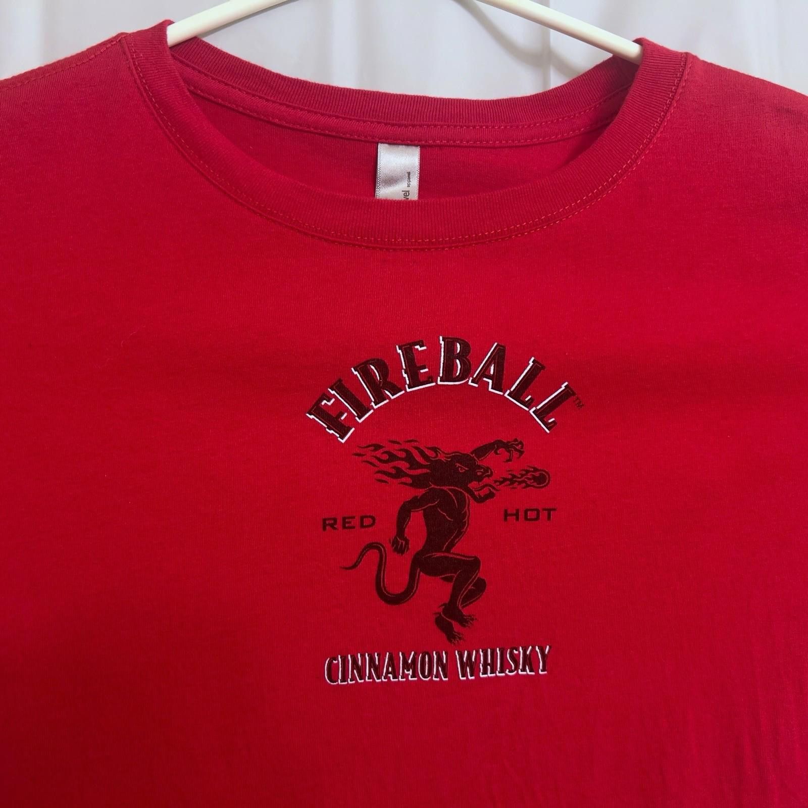 Designer Fireball Cinnamon Whisky T-Shirt Women's Large L Red w/ Logo Size L / US 10 / IT 46 - 2 Thumbnail