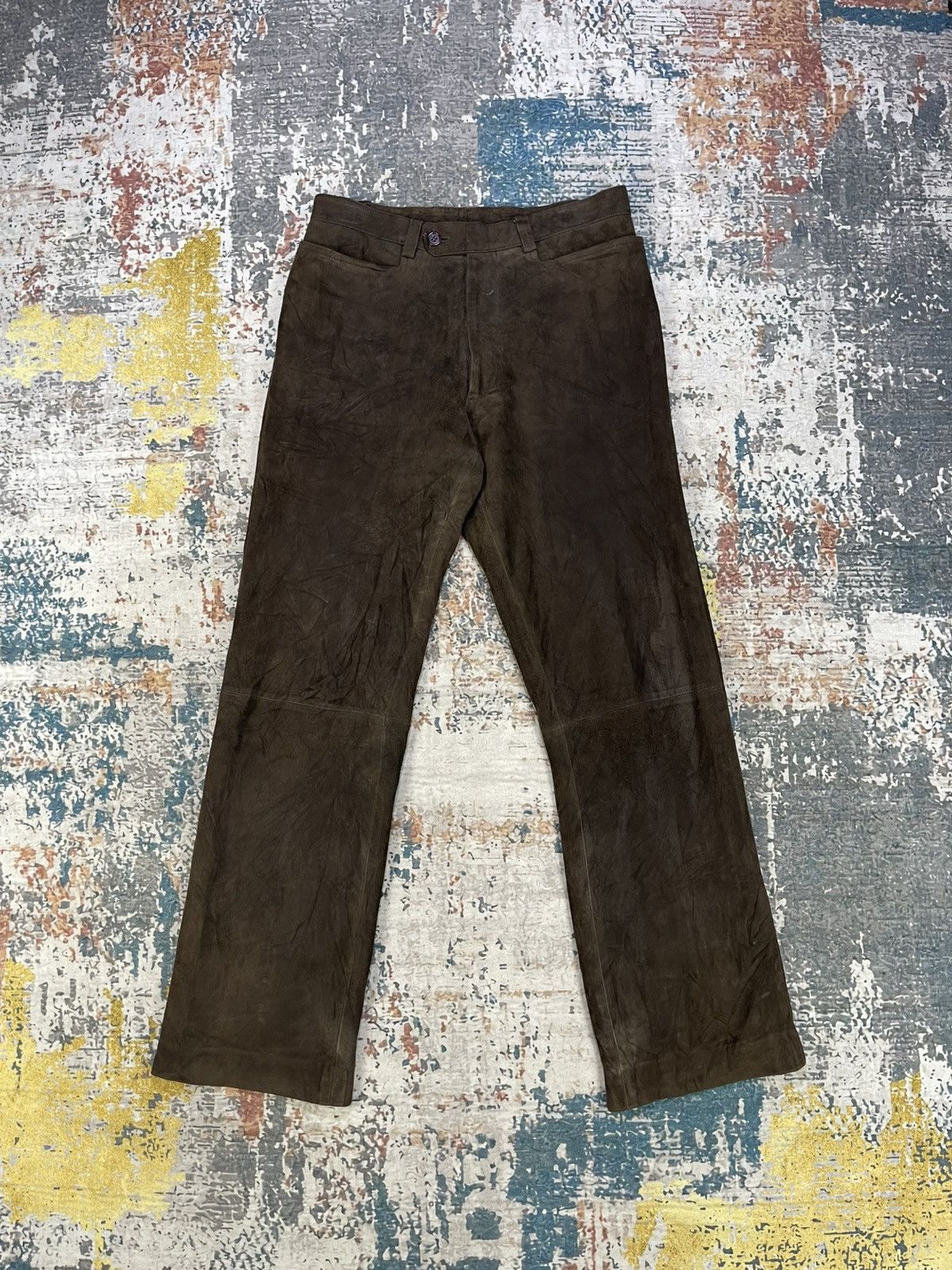 Katharine Hamnett London Katharine Hamnett Sheepskin Suede Leather Pants Size 28" / US 6 / IT 42 - 2 Thumbnail