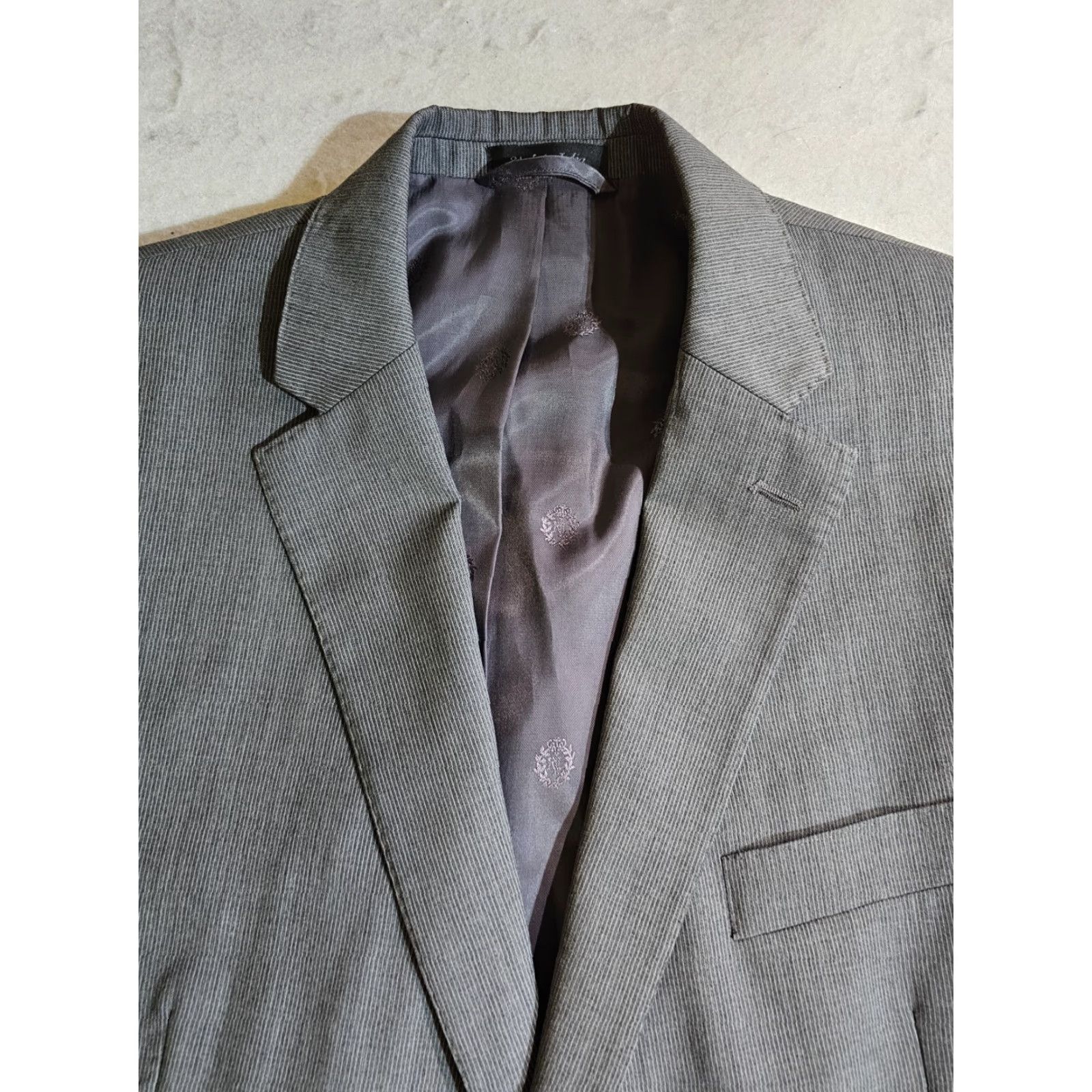 Ralph Lauren Ralph Lauren Black Label 100% Wool Blazer Coat Mens Size 46R Gray Jacket Single-Breasted Notch Lapel Slim Size 46R - 4 Thumbnail